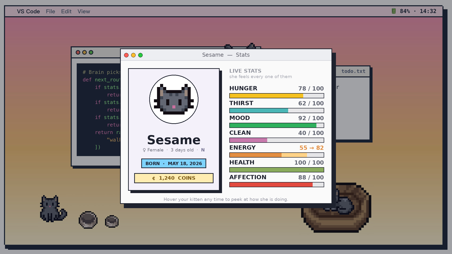 Pixel Kitten Desktop screenshot 2