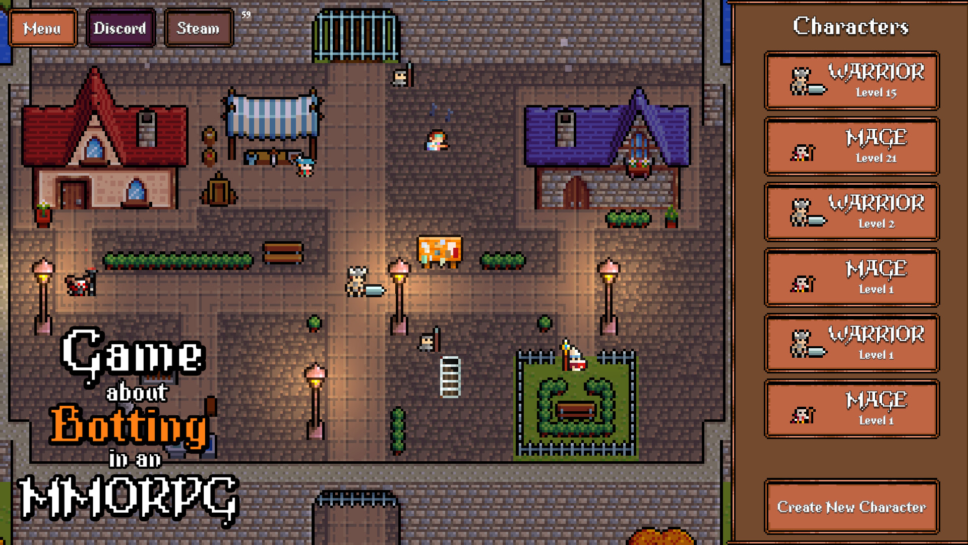 Game About Botting in an MMORPG trailer