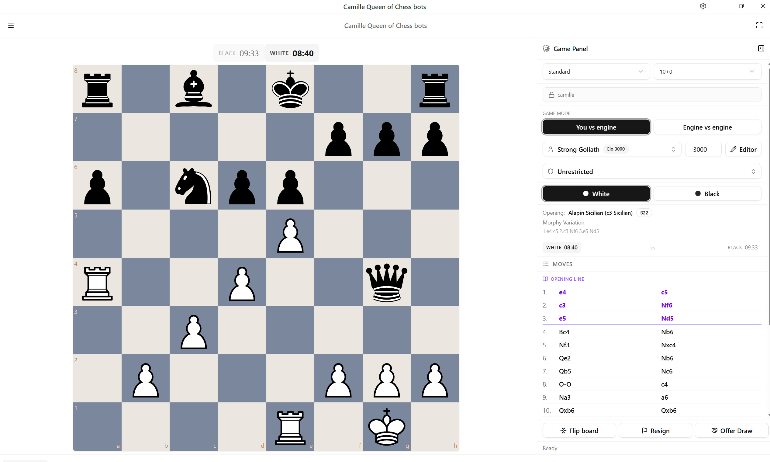 Camille Queen of Chess bots screenshot 5