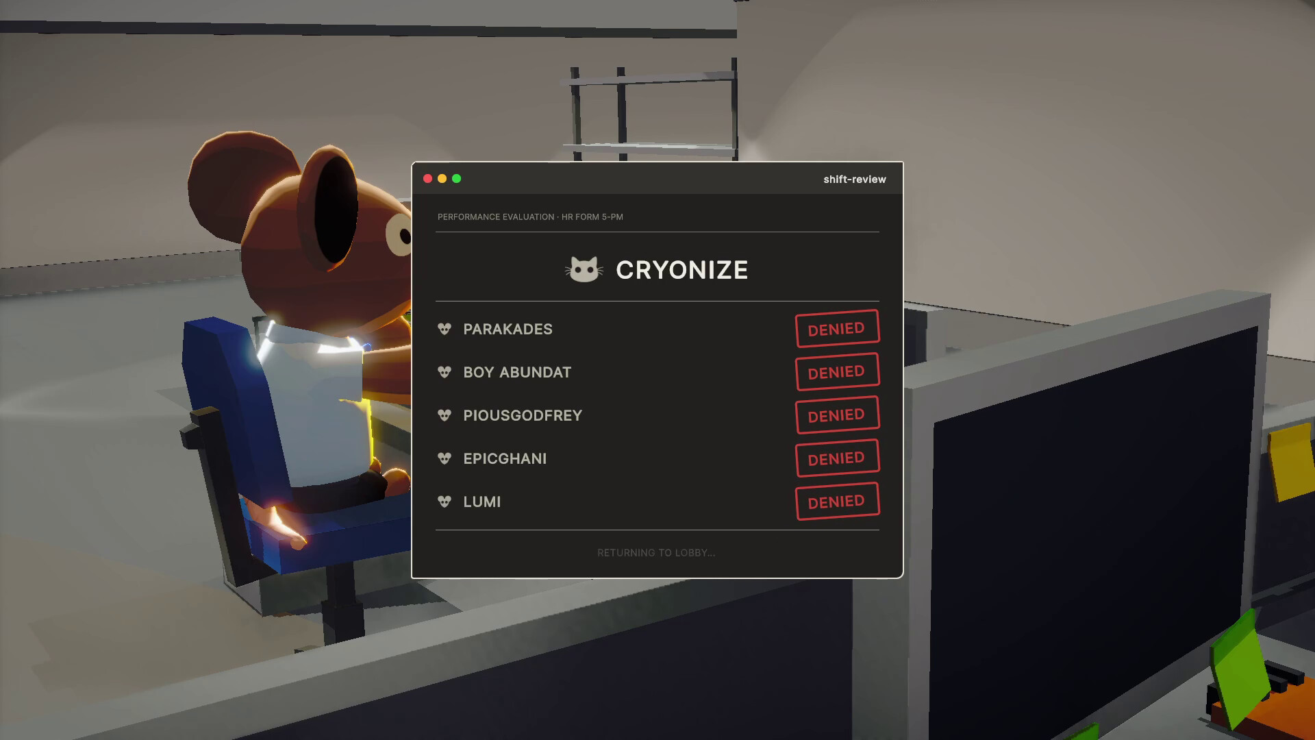 Clock-out Denied screenshot 3