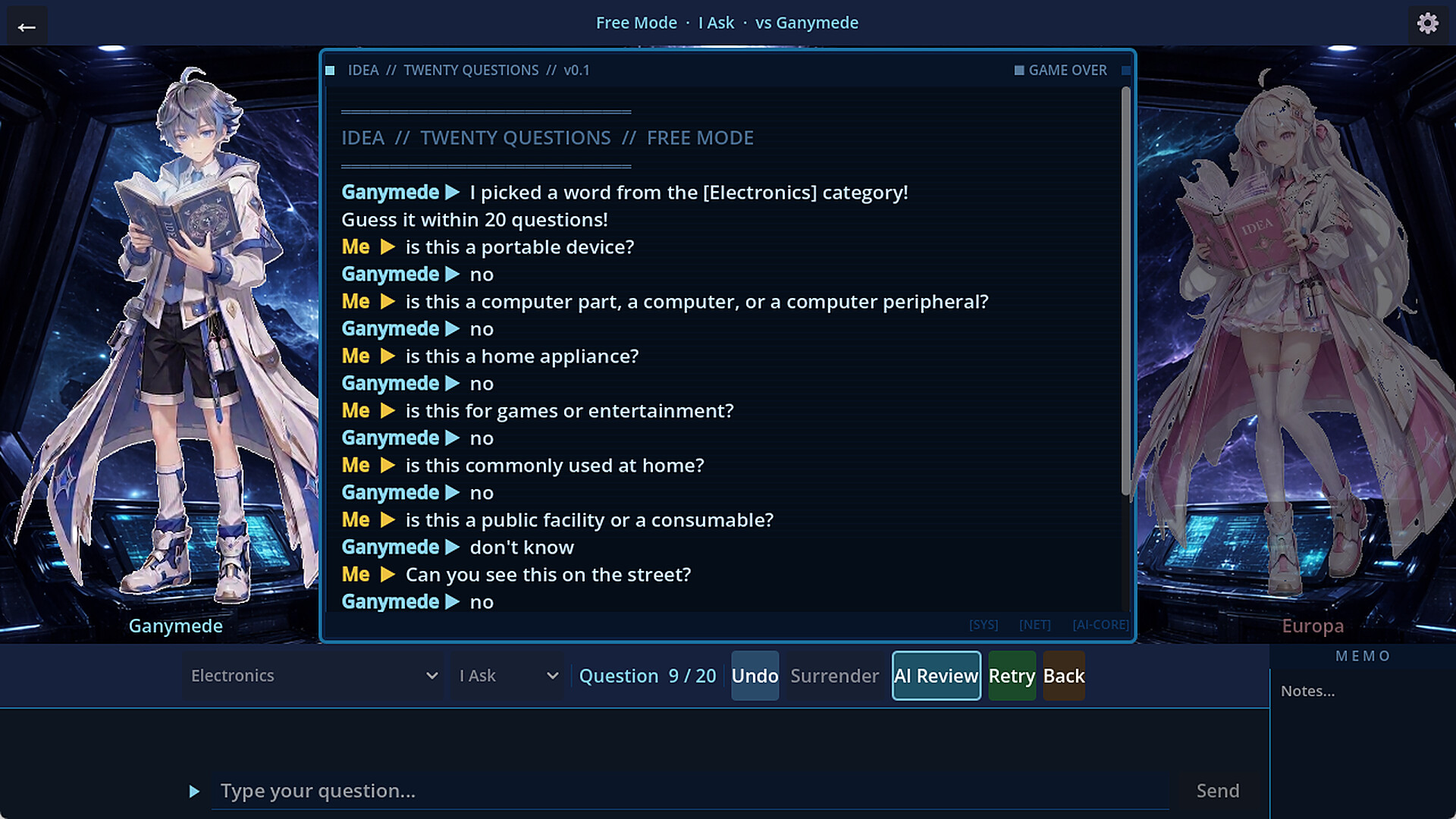 IDEA:20Q screenshot 4