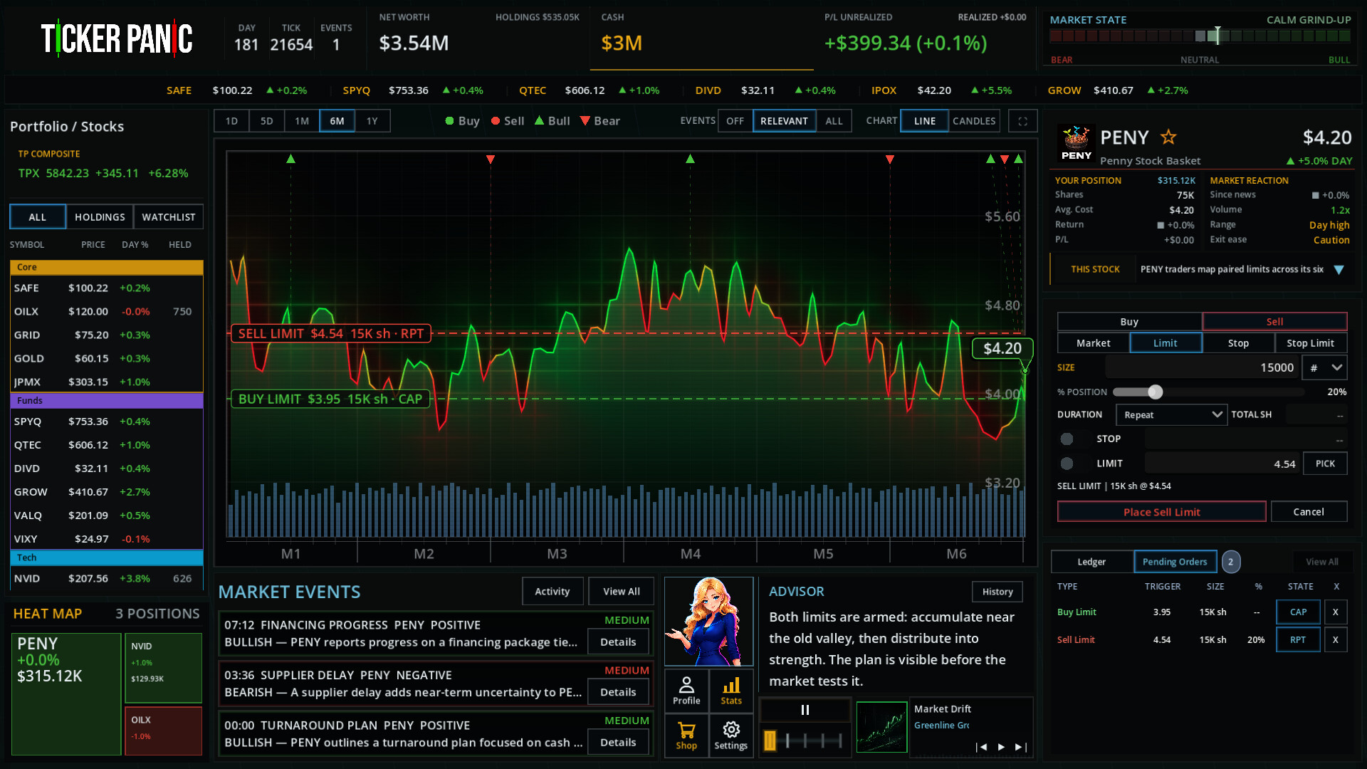 Ticker Panic: Stock Market Simulator screenshot 3