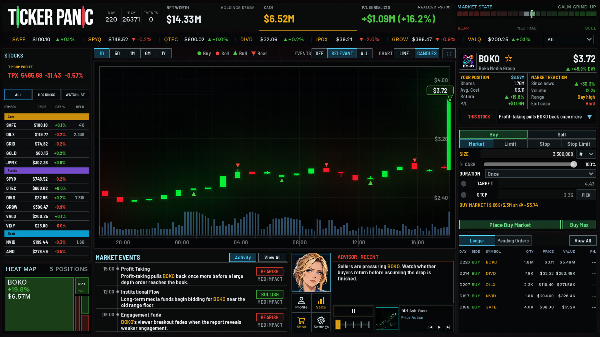 Ticker Panic: Stock Market Simulator screenshot 2
