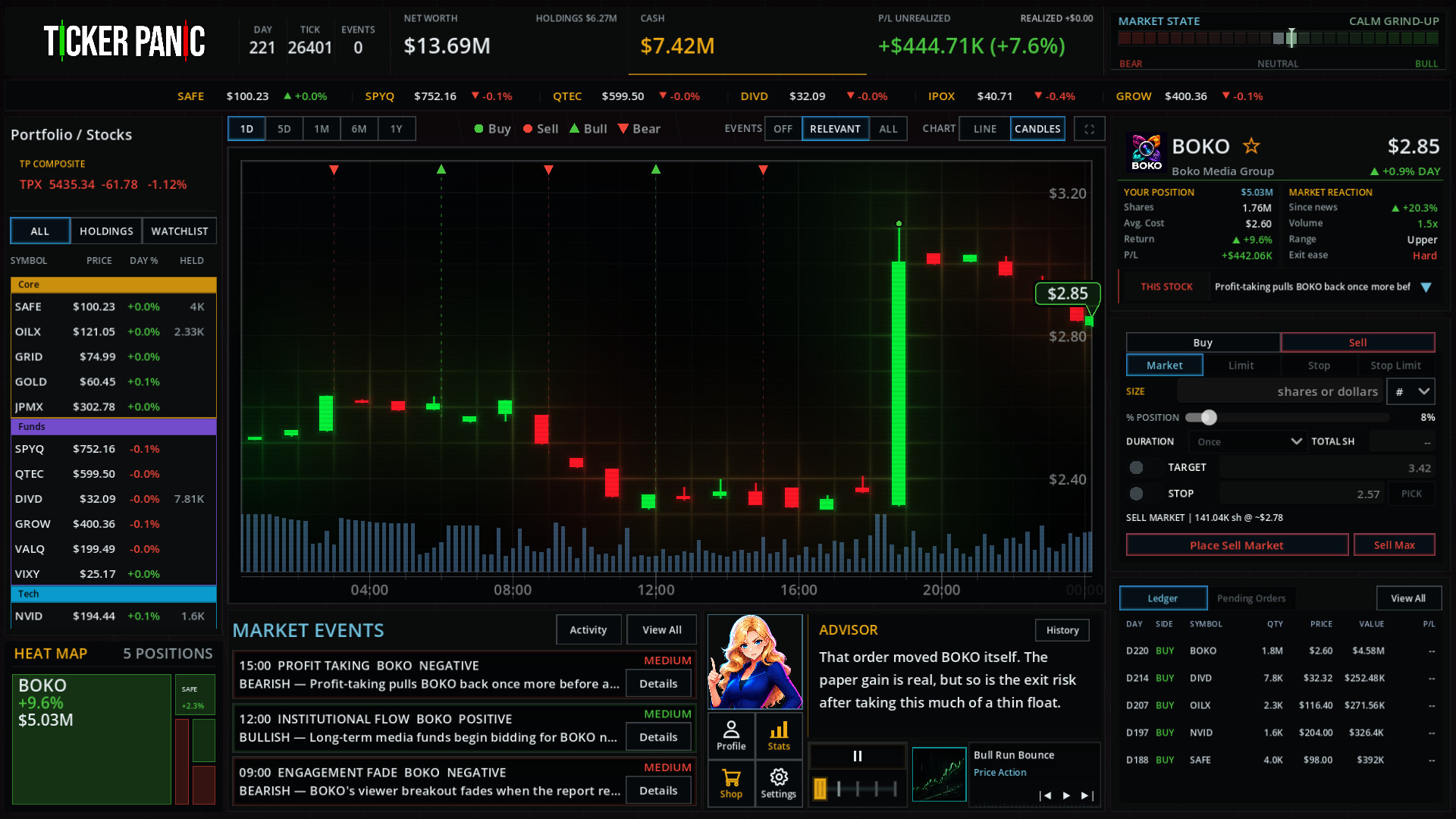 Ticker Panic: Stock Market Simulator screenshot 2