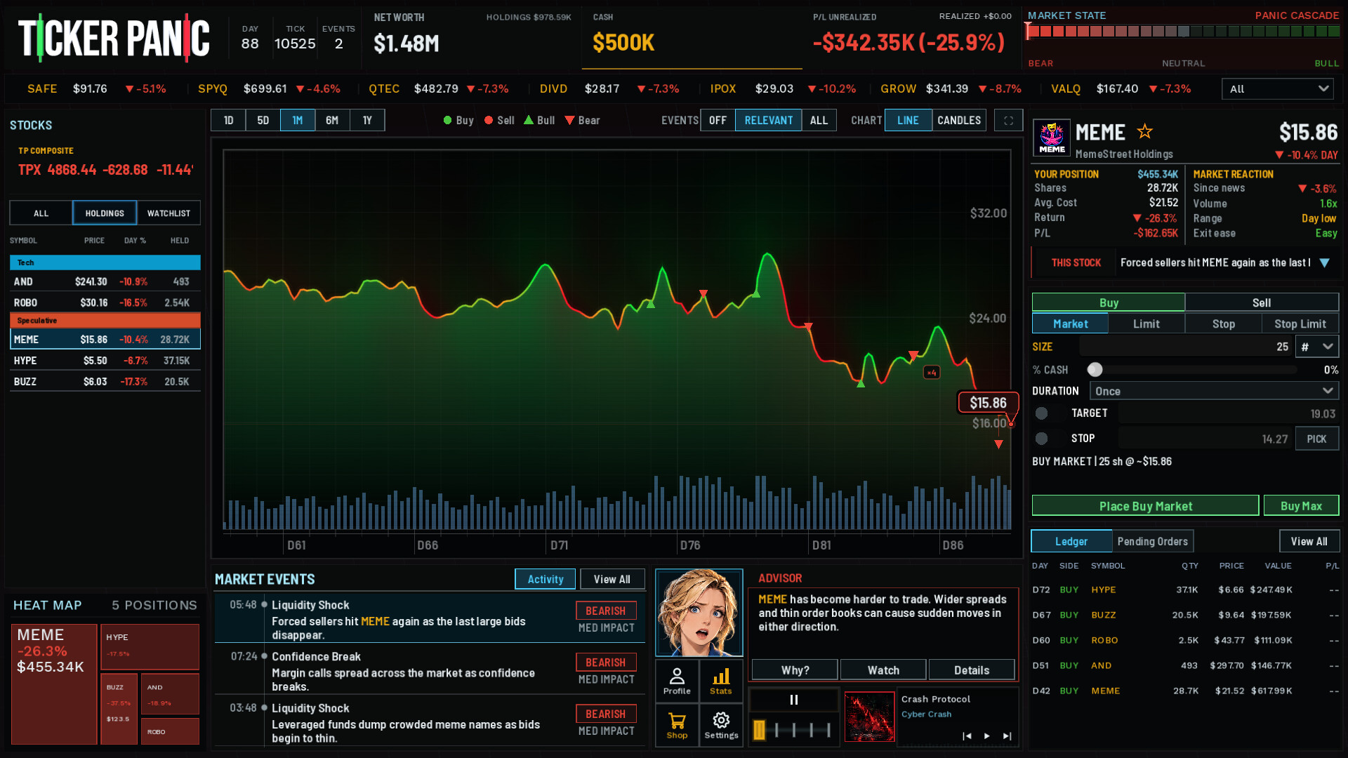 Ticker Panic: Stock Market Simulator screenshot 5