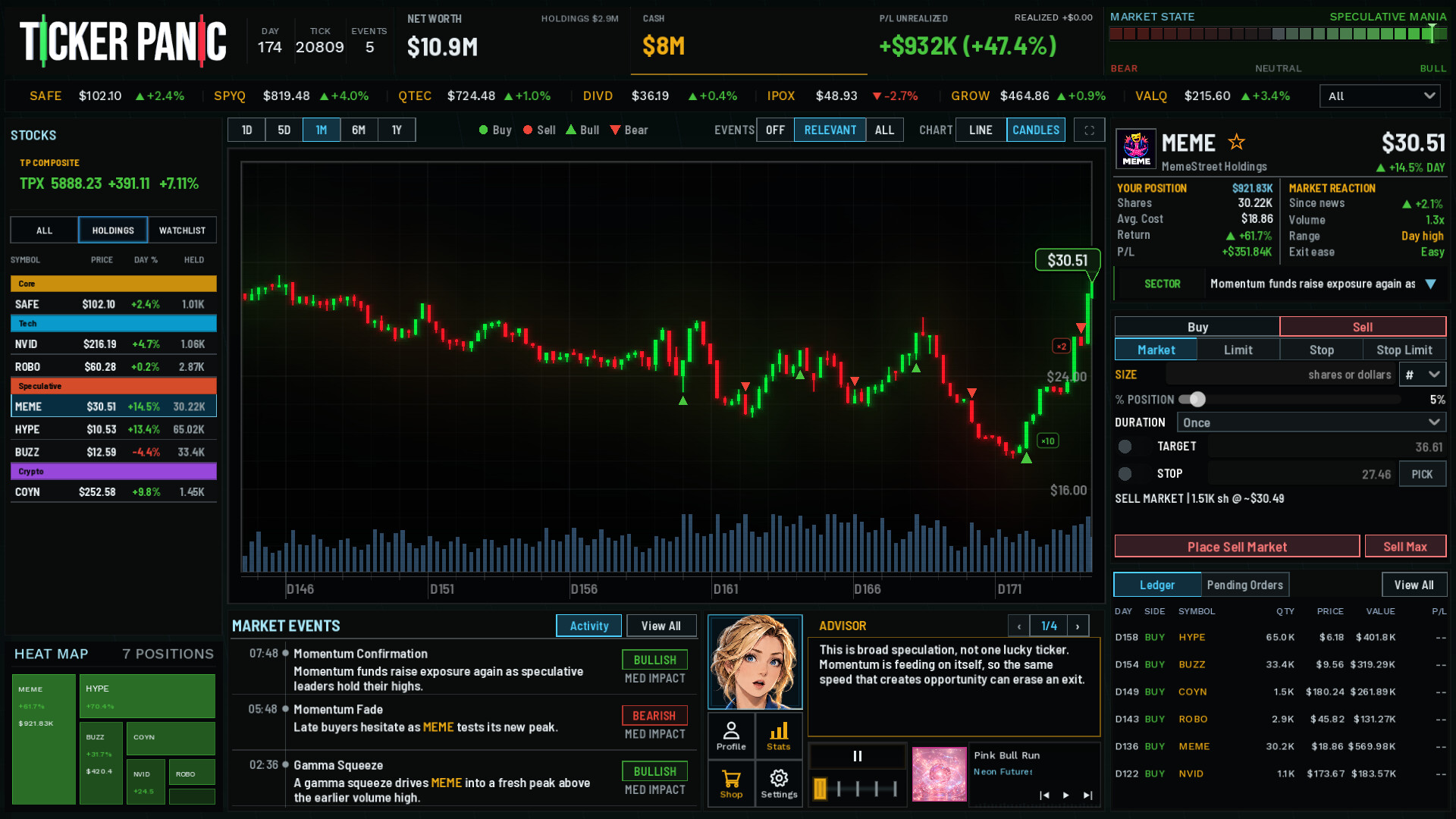 Ticker Panic: Stock Market Simulator screenshot 4
