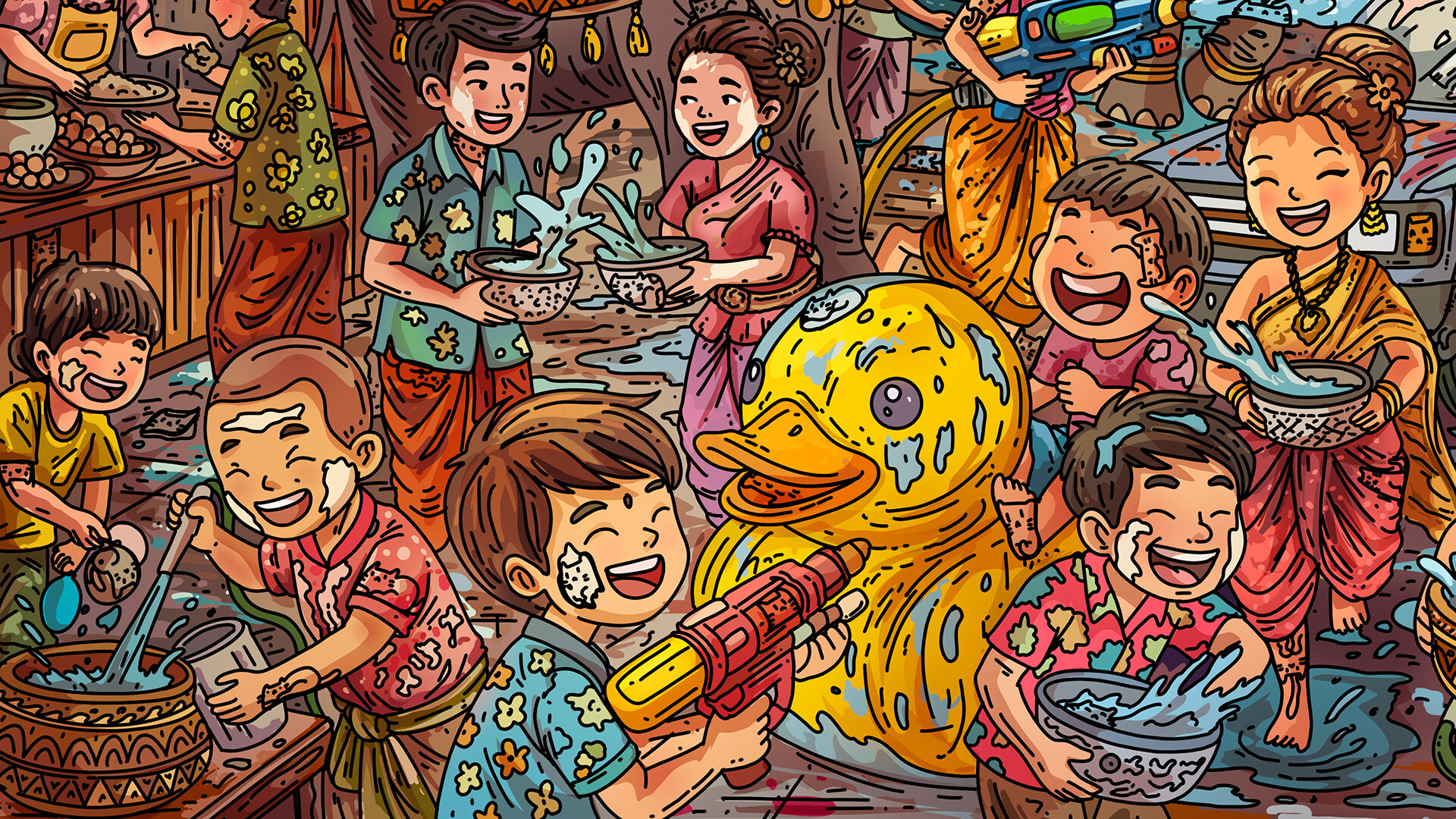 100 Songkran Cats screenshot 1