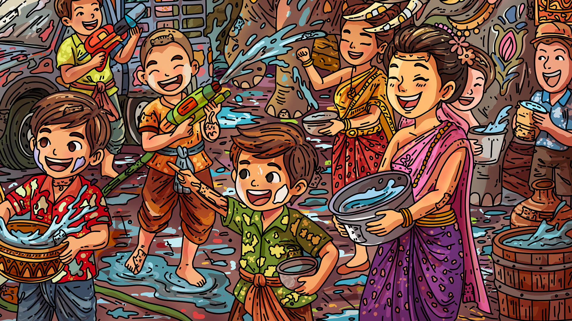 100 Songkran Cats screenshot 2