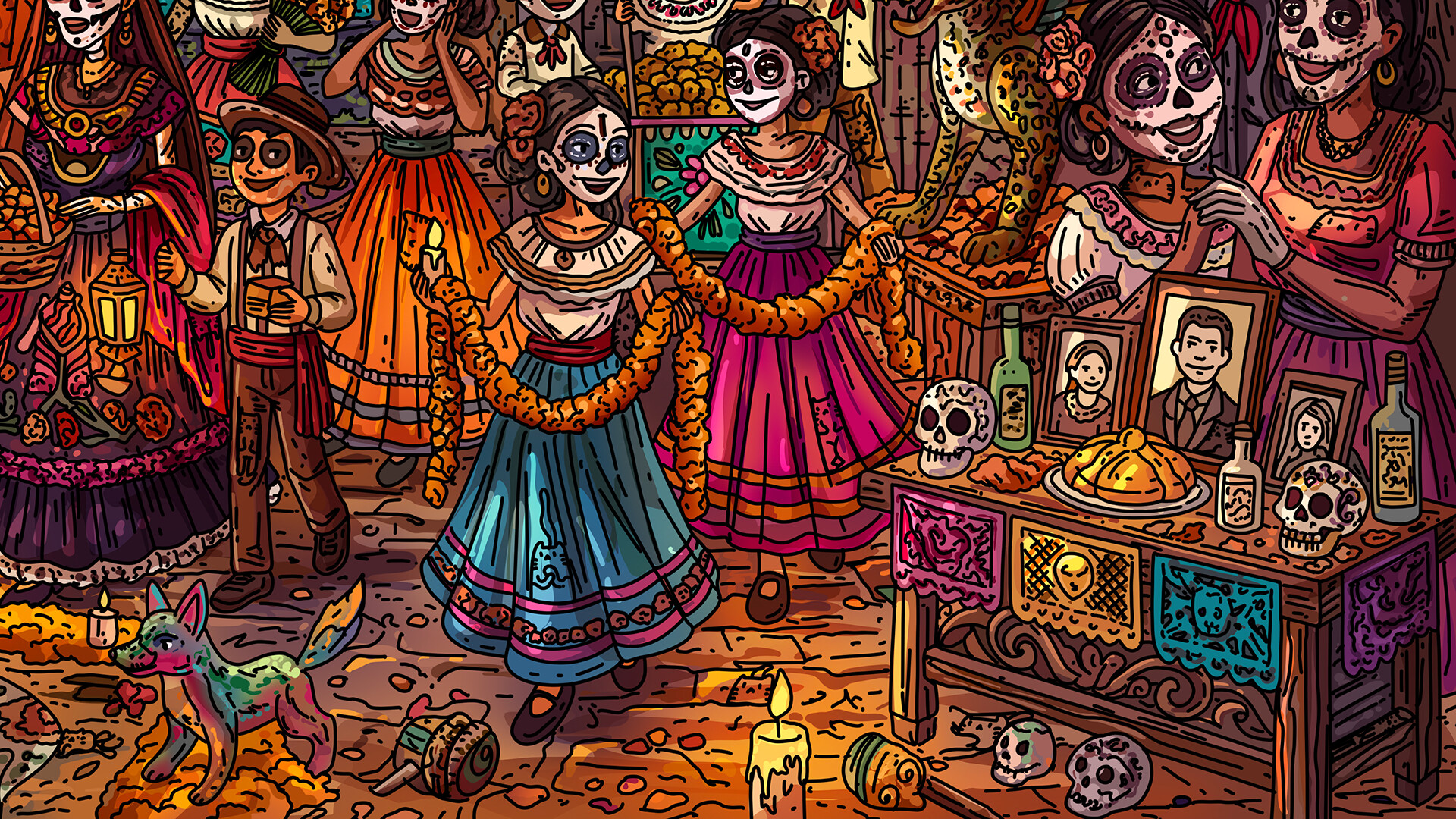 100 Calavera Cats screenshot 1