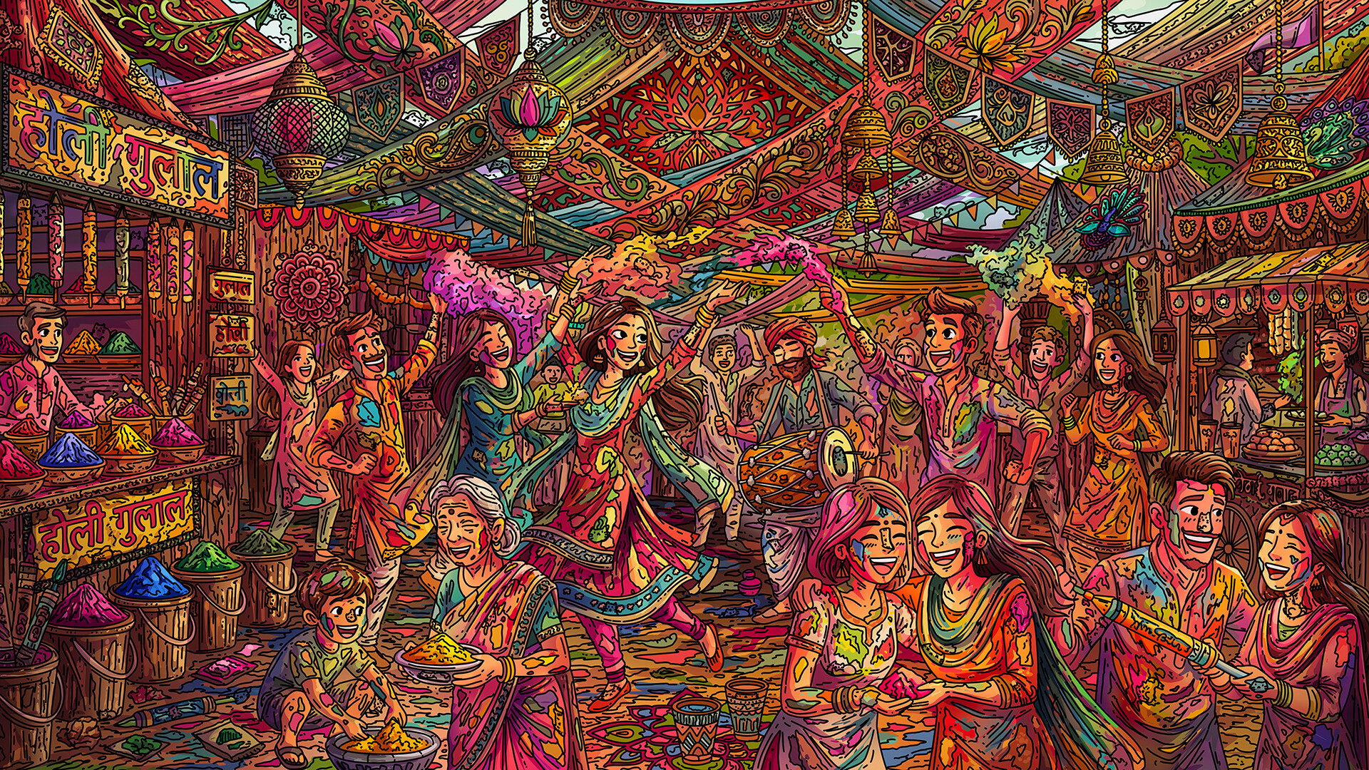 100 Holi Cats screenshot 3