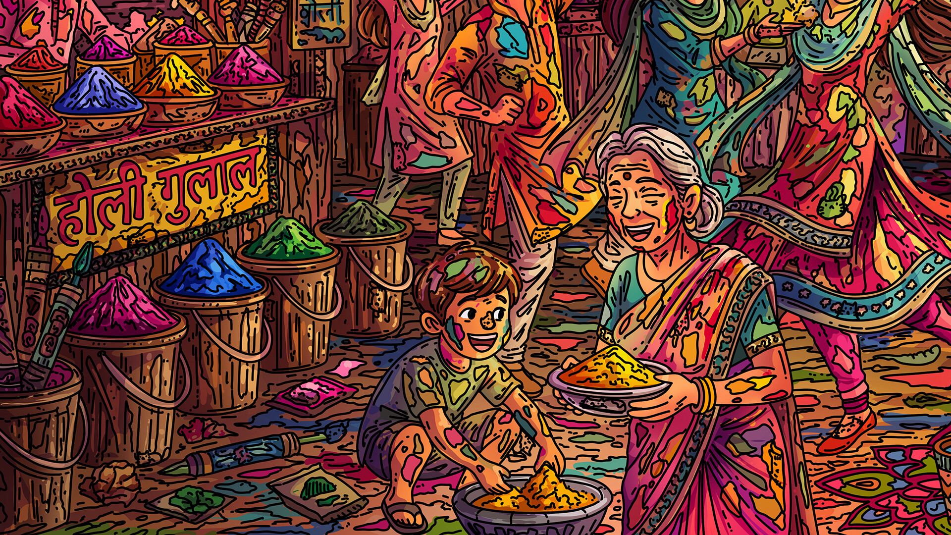100 Holi Cats screenshot 2