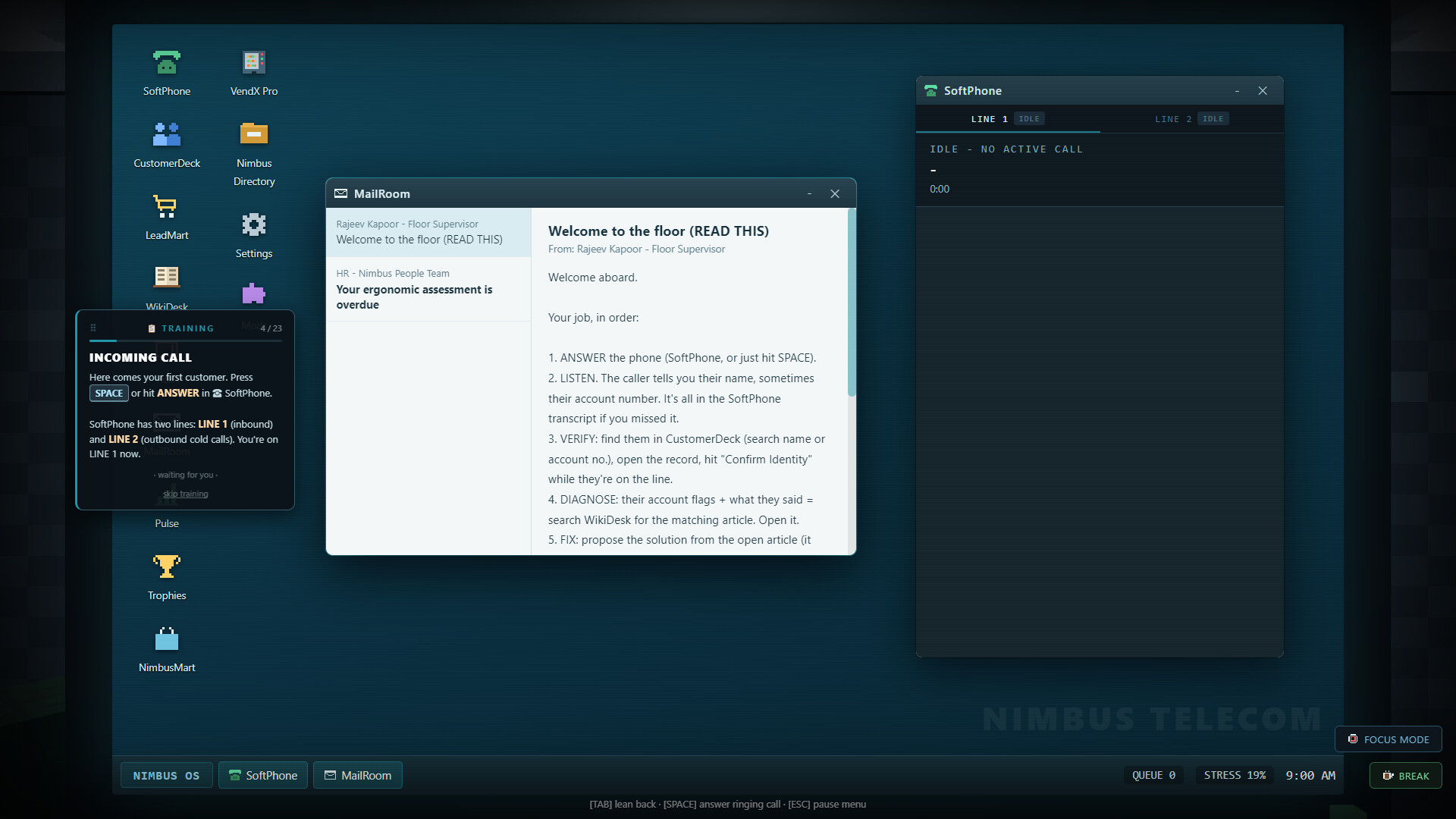 On Hold - Call Center Simulator screenshot 2