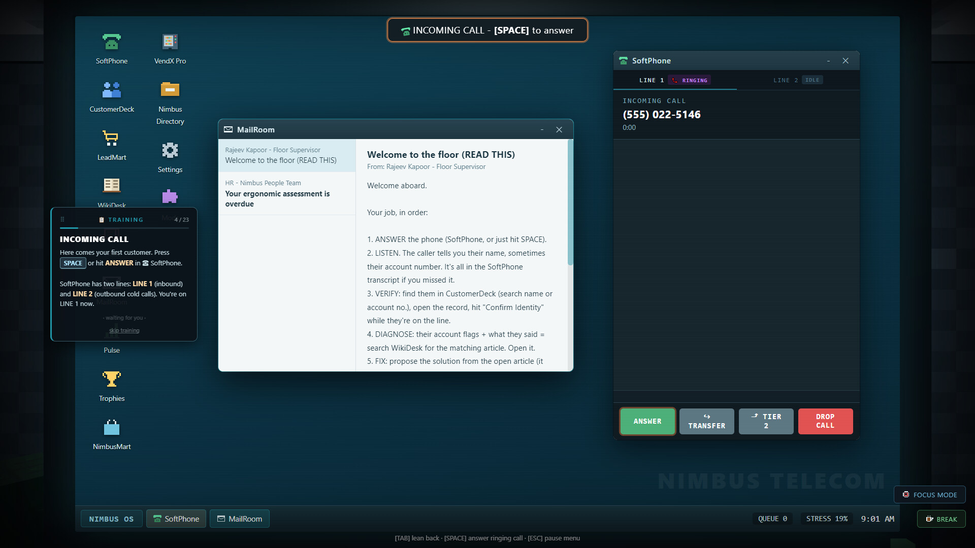 On Hold - Call Center Simulator screenshot 4