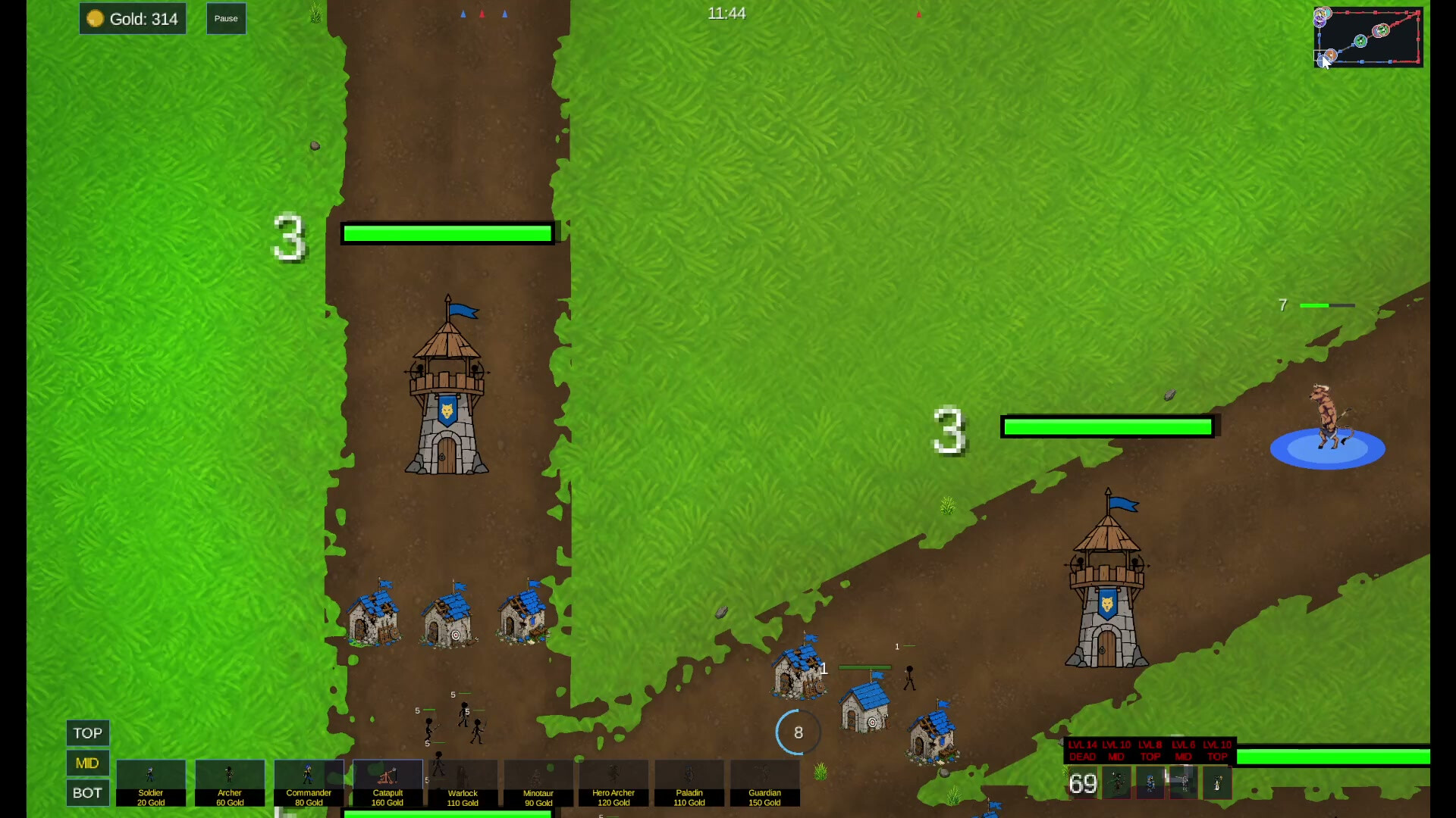 Stick Wars: The Laneborn screenshot 3