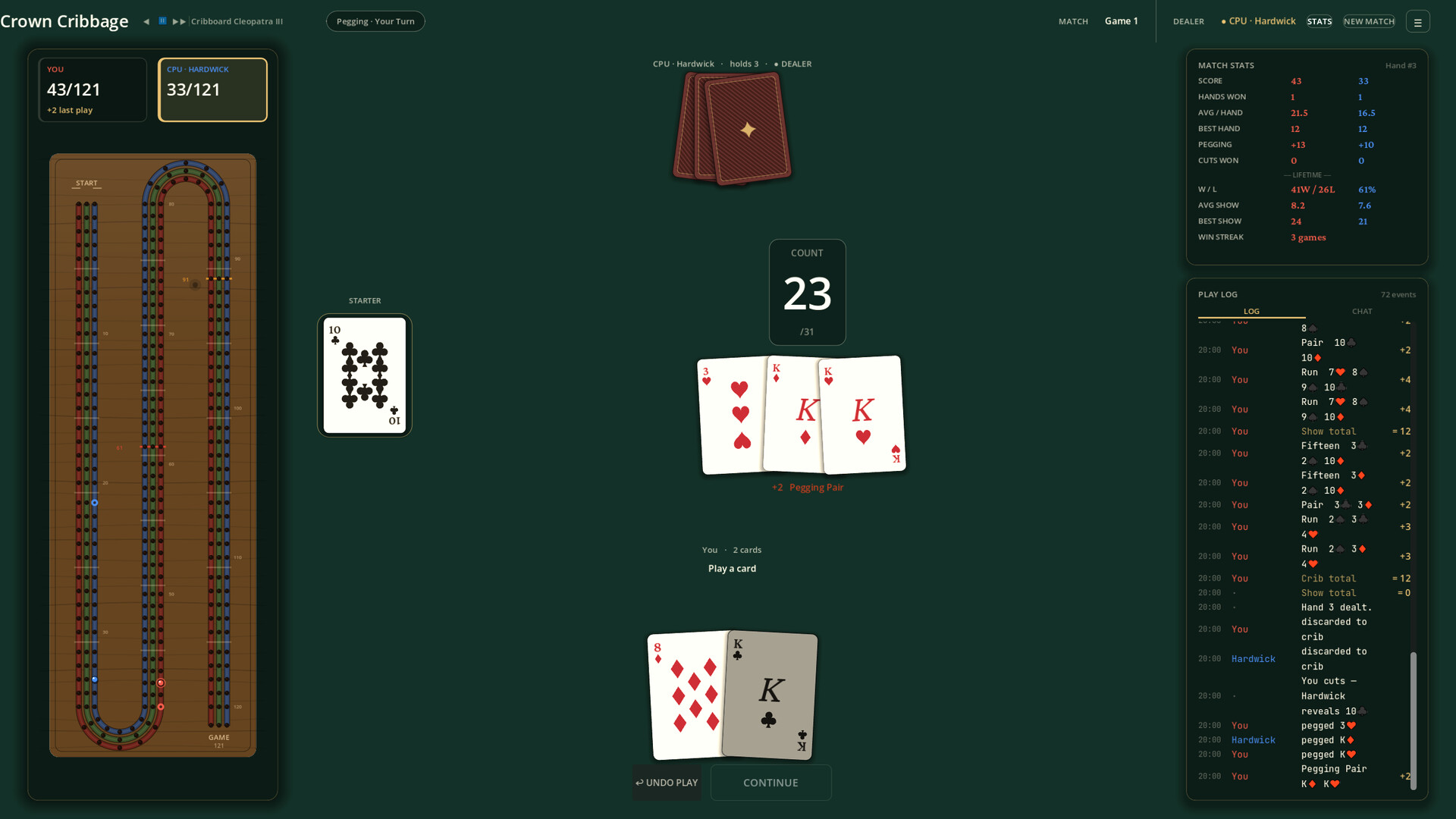 Crown Cribbage screenshot 2