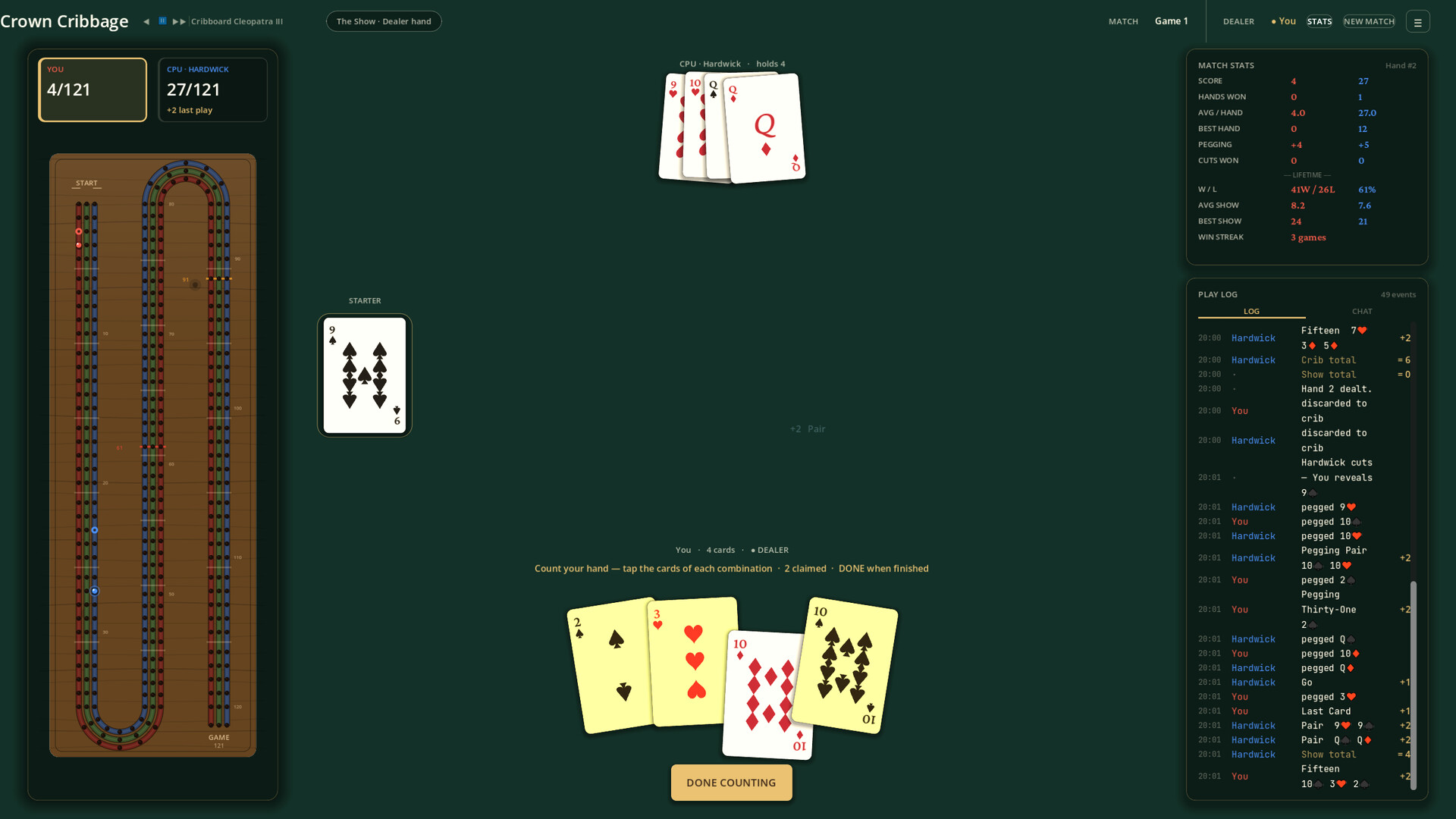 Crown Cribbage screenshot 4