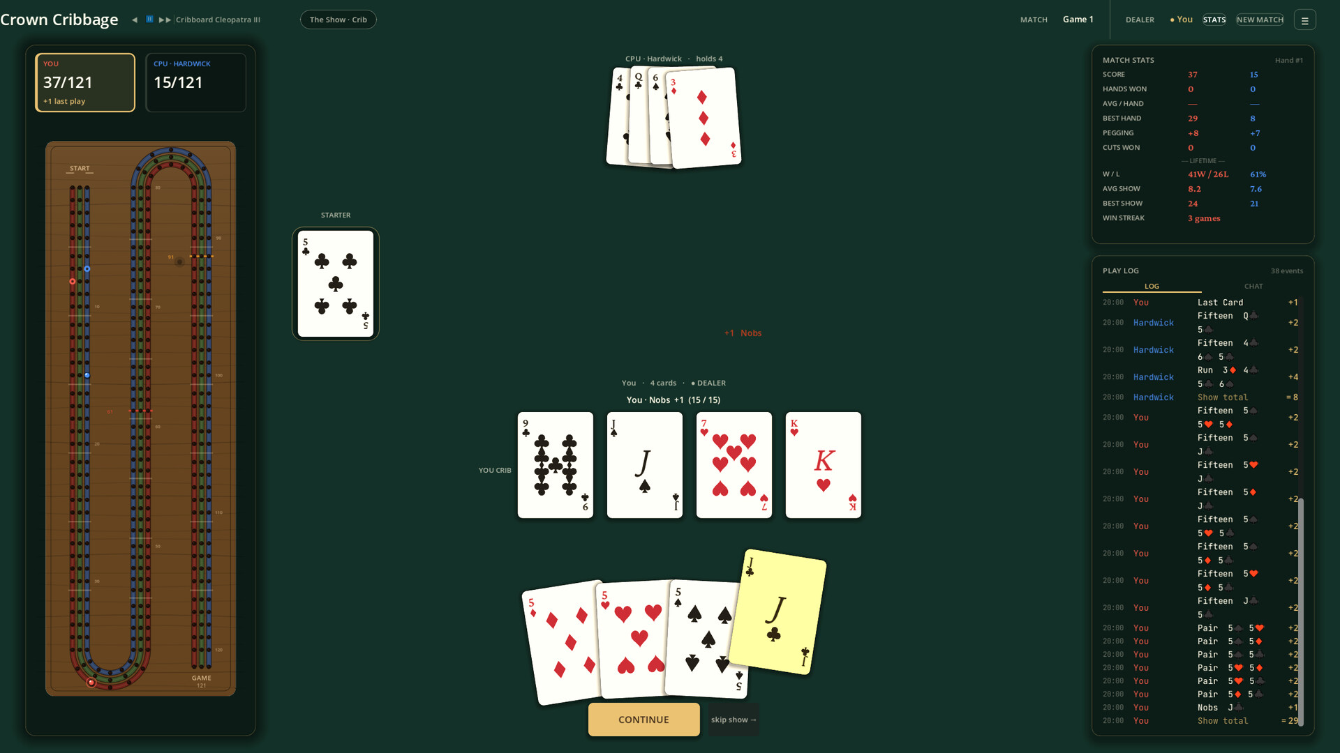 Crown Cribbage screenshot 3