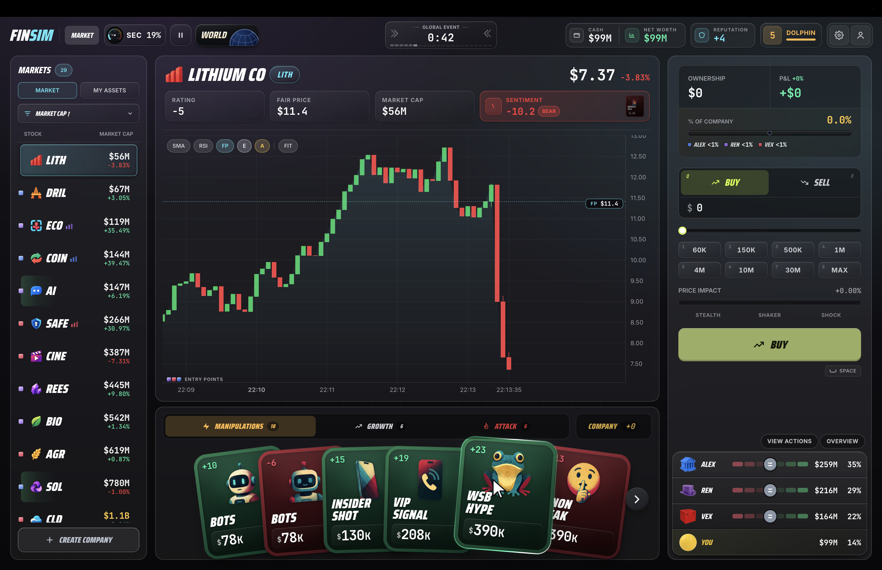 FinSim screenshot 2