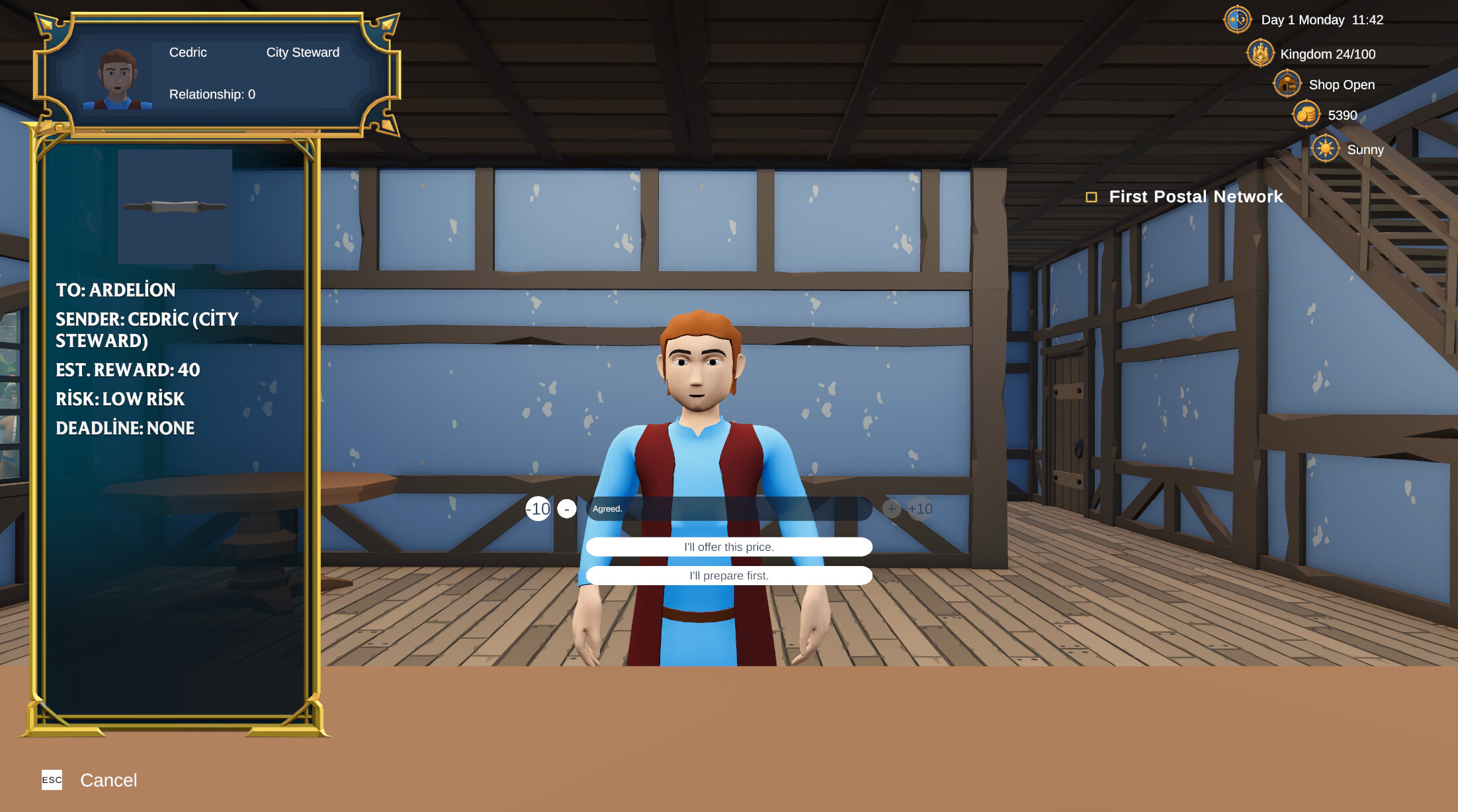 Feathered Fortune: Medieval Post Simulator screenshot 2