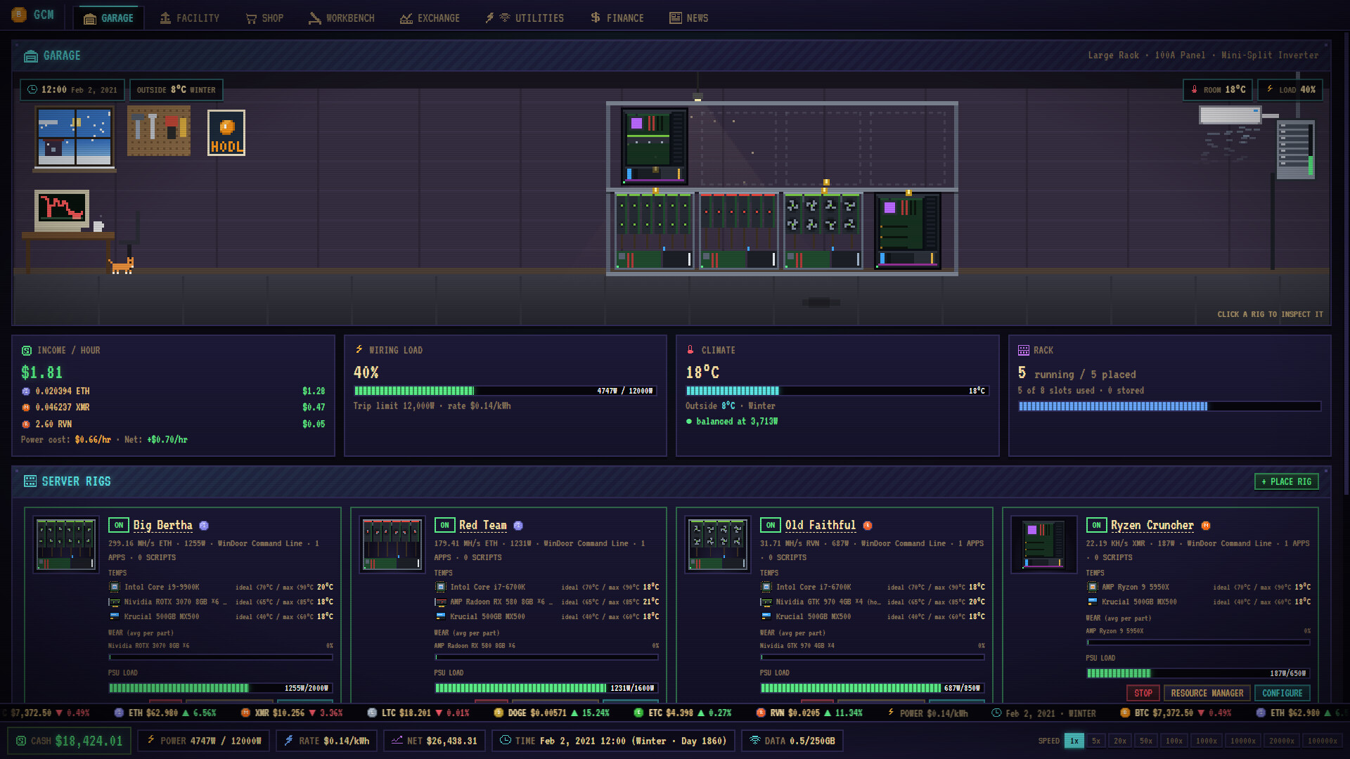 Garaged Crypto Miner trailer