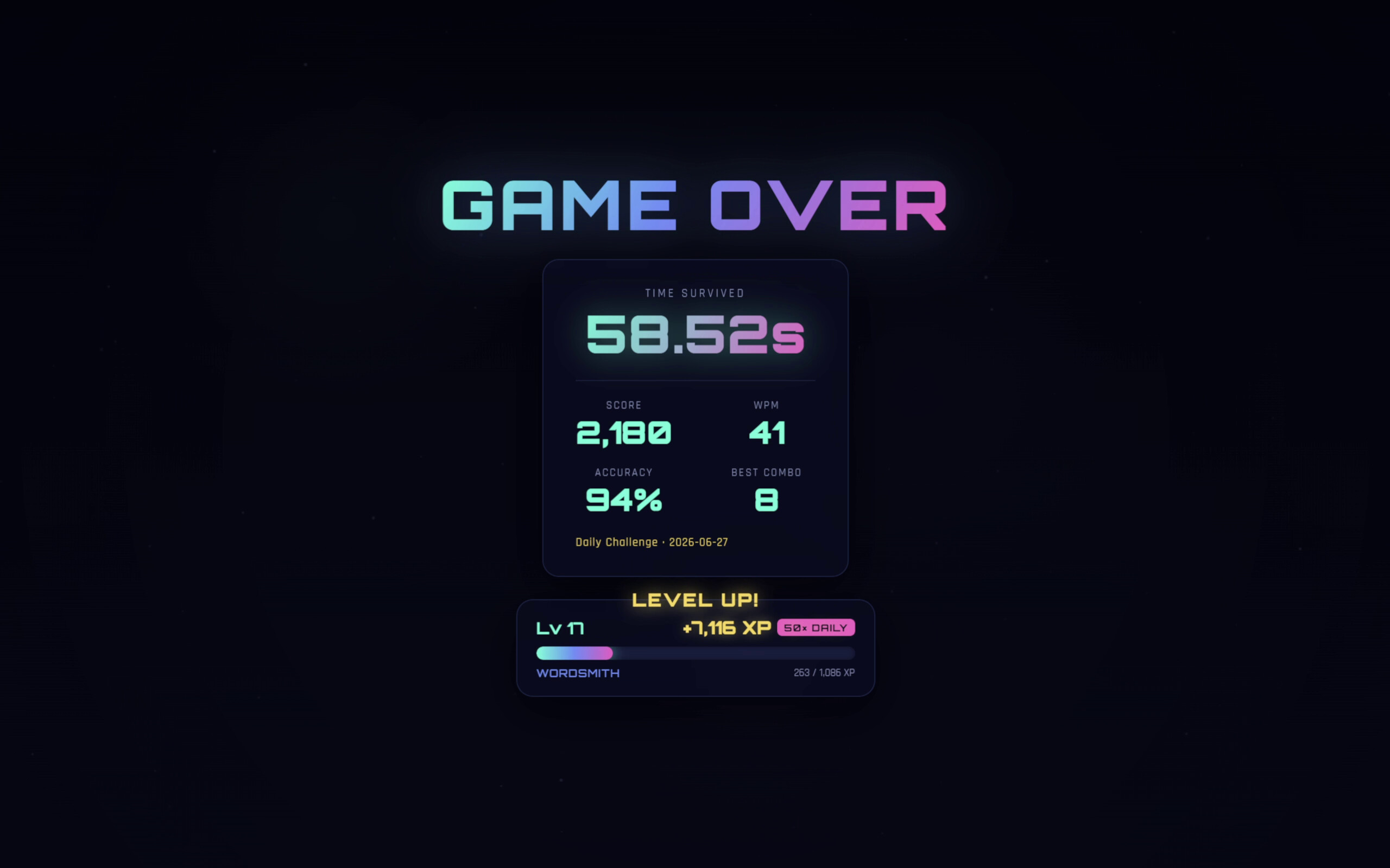 Typerain screenshot 5