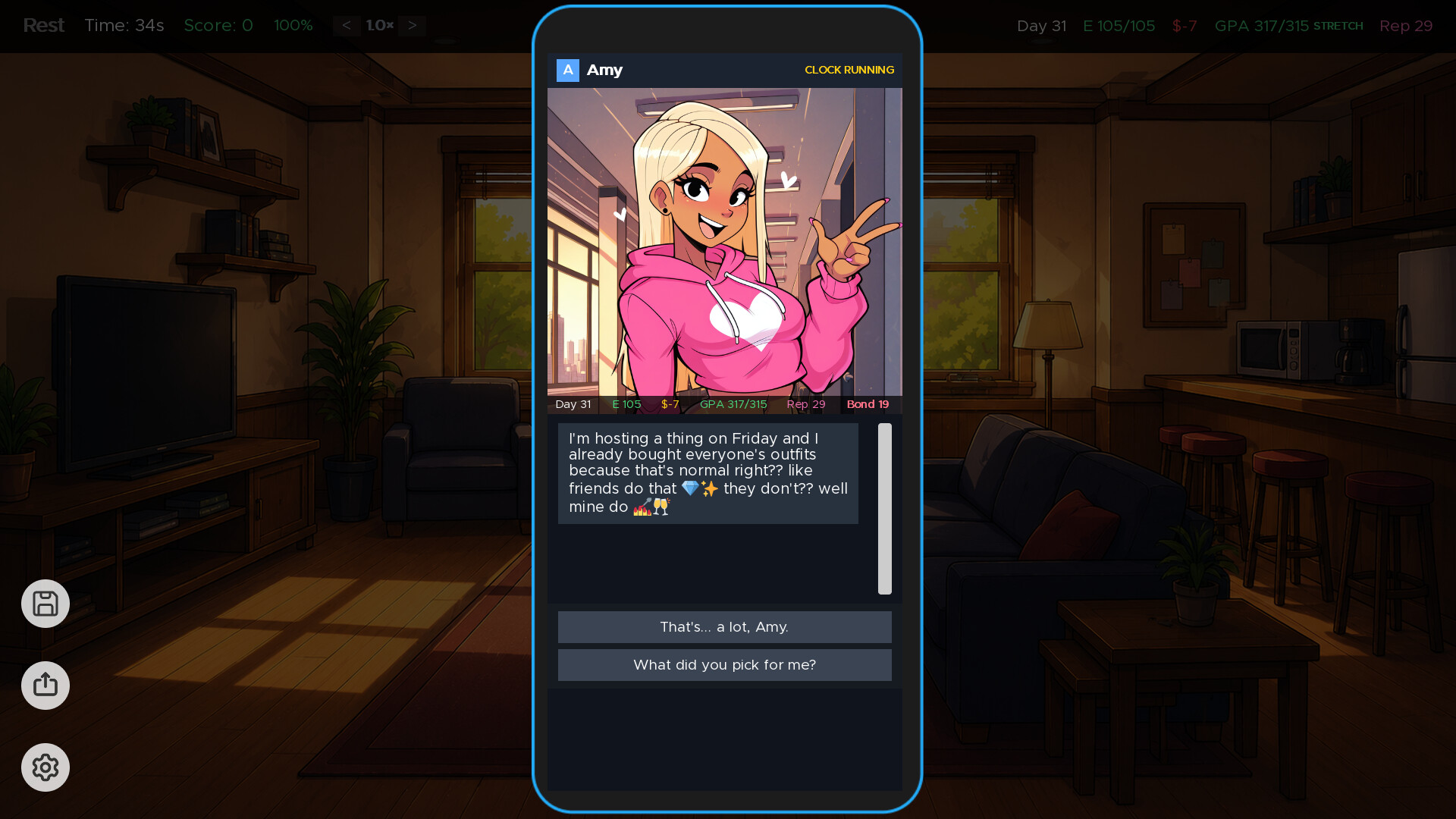 Frisky Phone: College Casual screenshot 2