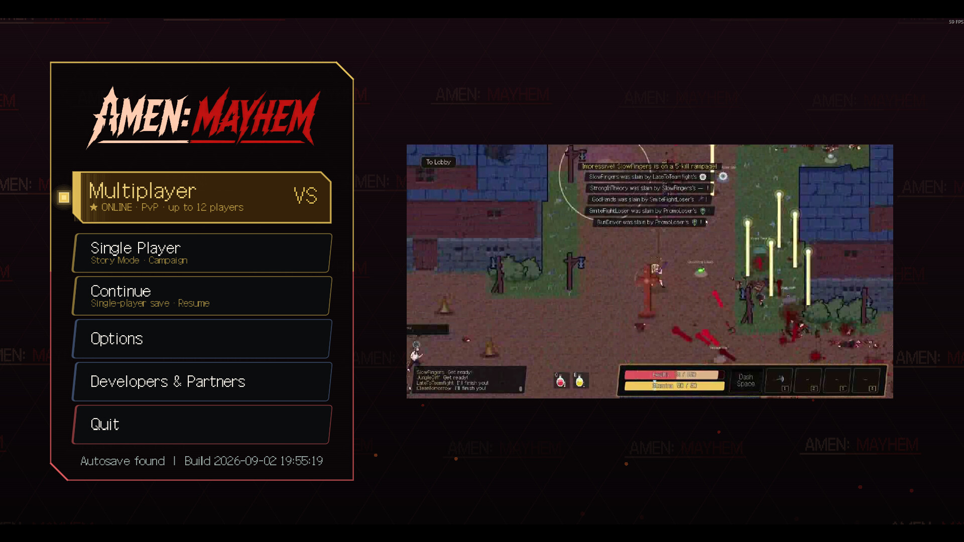 AMEN: MAYHEM trailer