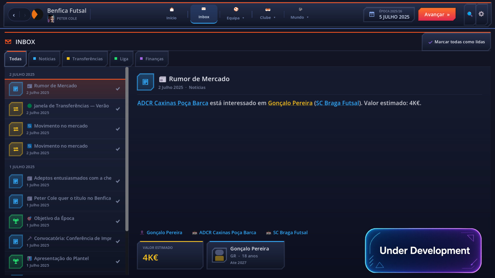 Ultimate Futsal Manager screenshot 3