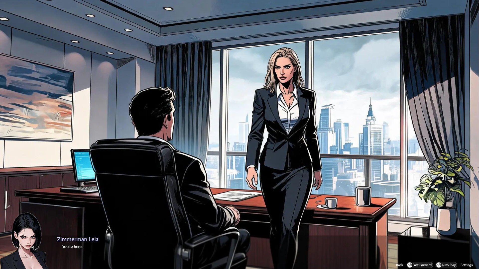 Cold female CEO offers her full loyalty screenshot 2