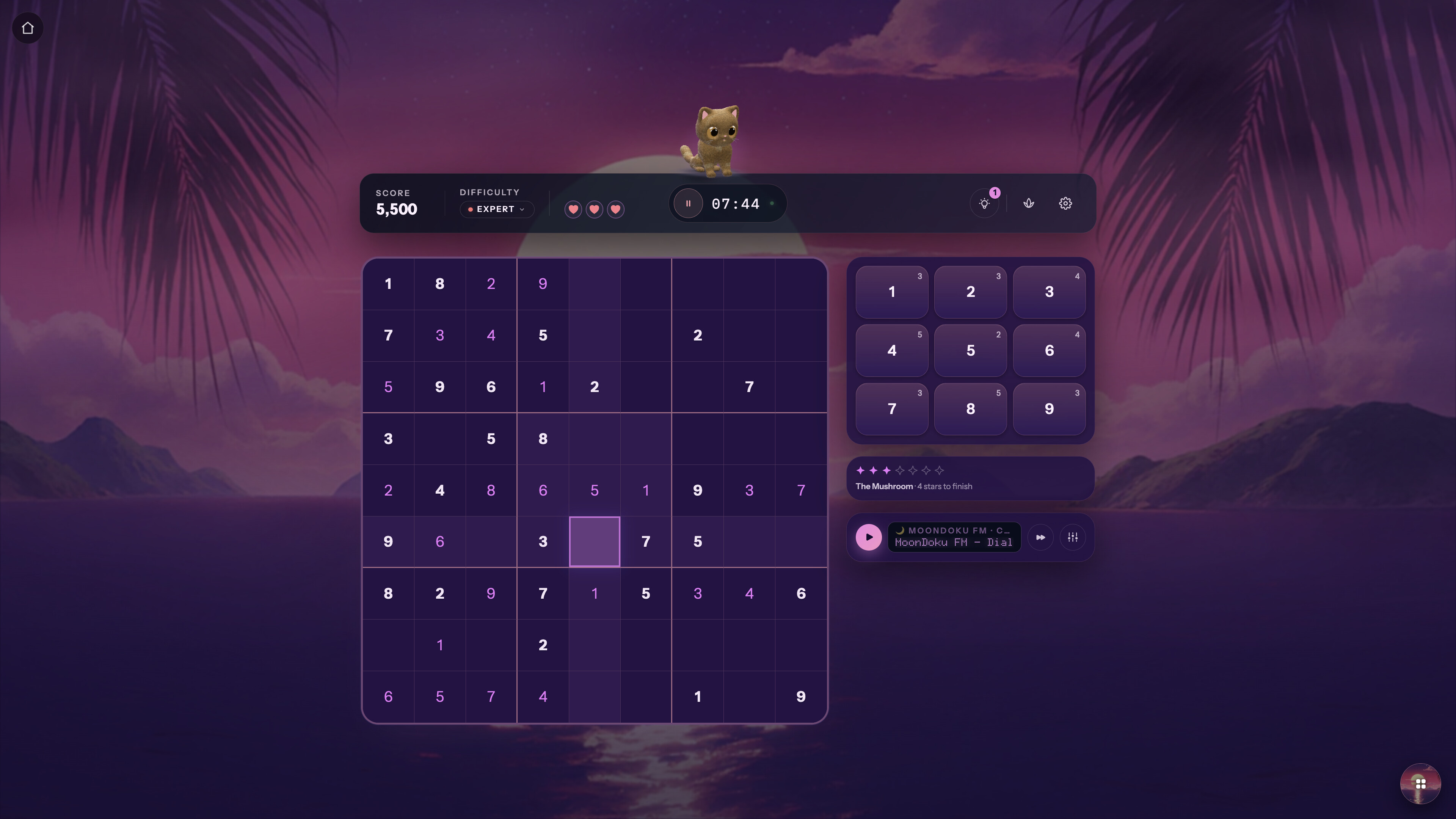 MoonDoku: Sudoku Nights screenshot 3