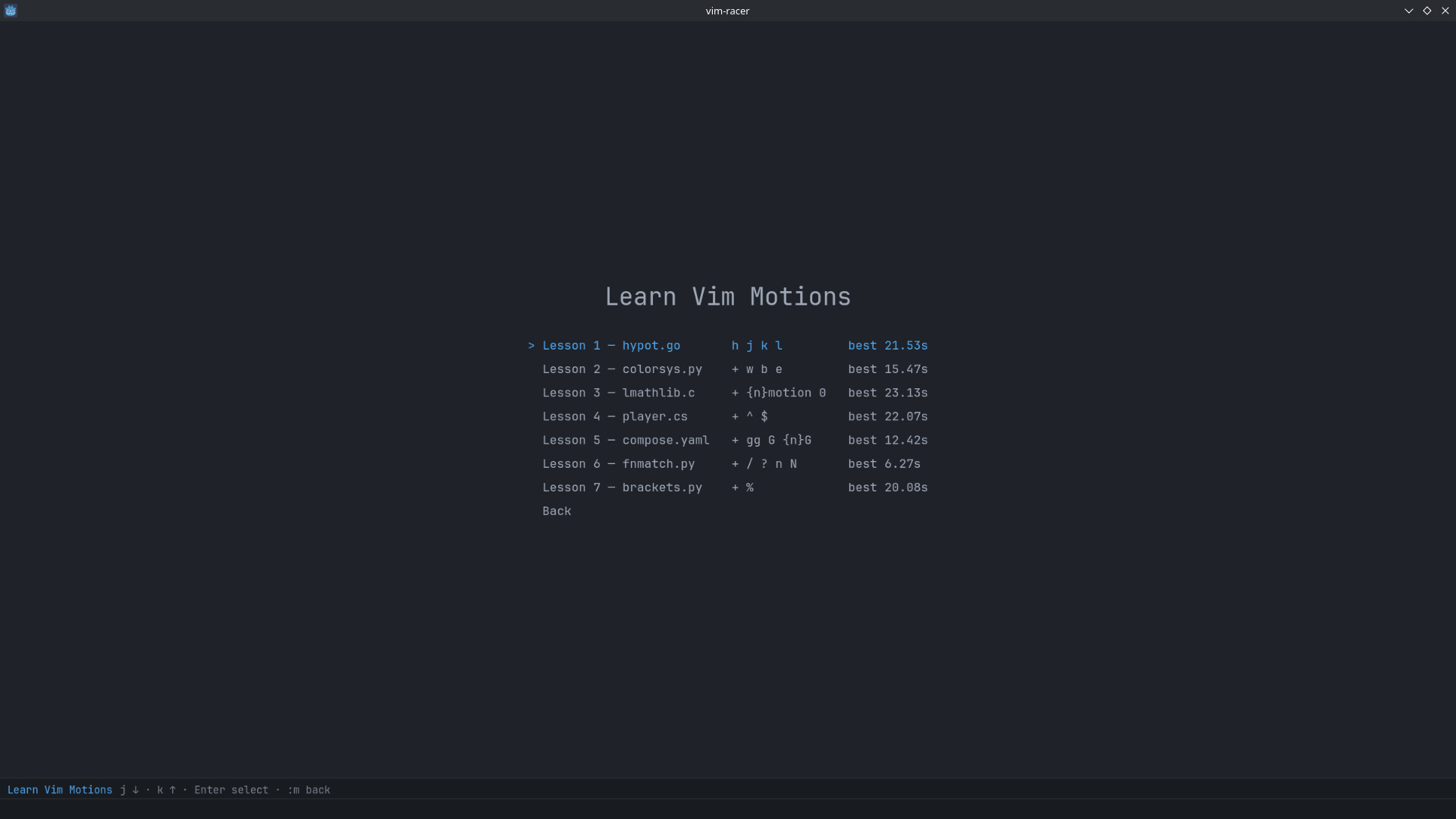 vim racer screenshot 2