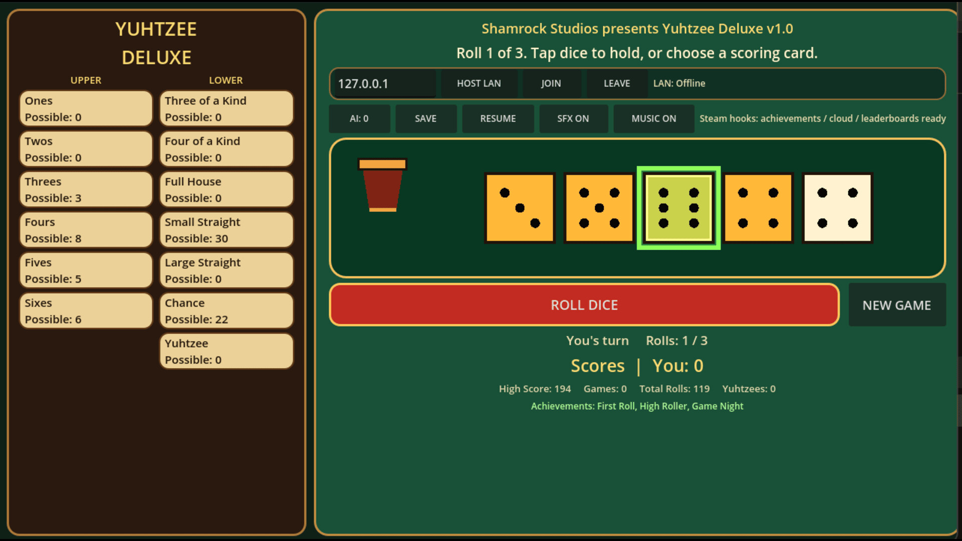 Yuhtzee screenshot 3