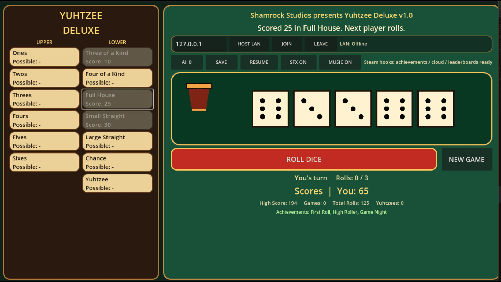 Yuhtzee screenshot 4