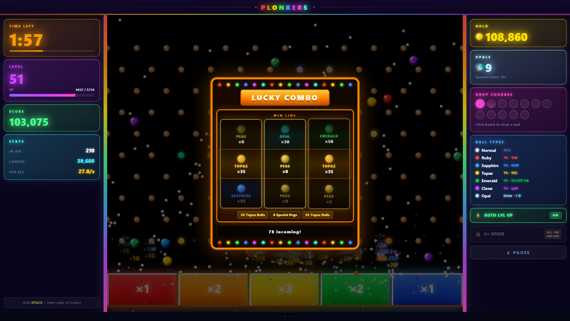 Plonkers - totally bonkers plinko screenshot 3