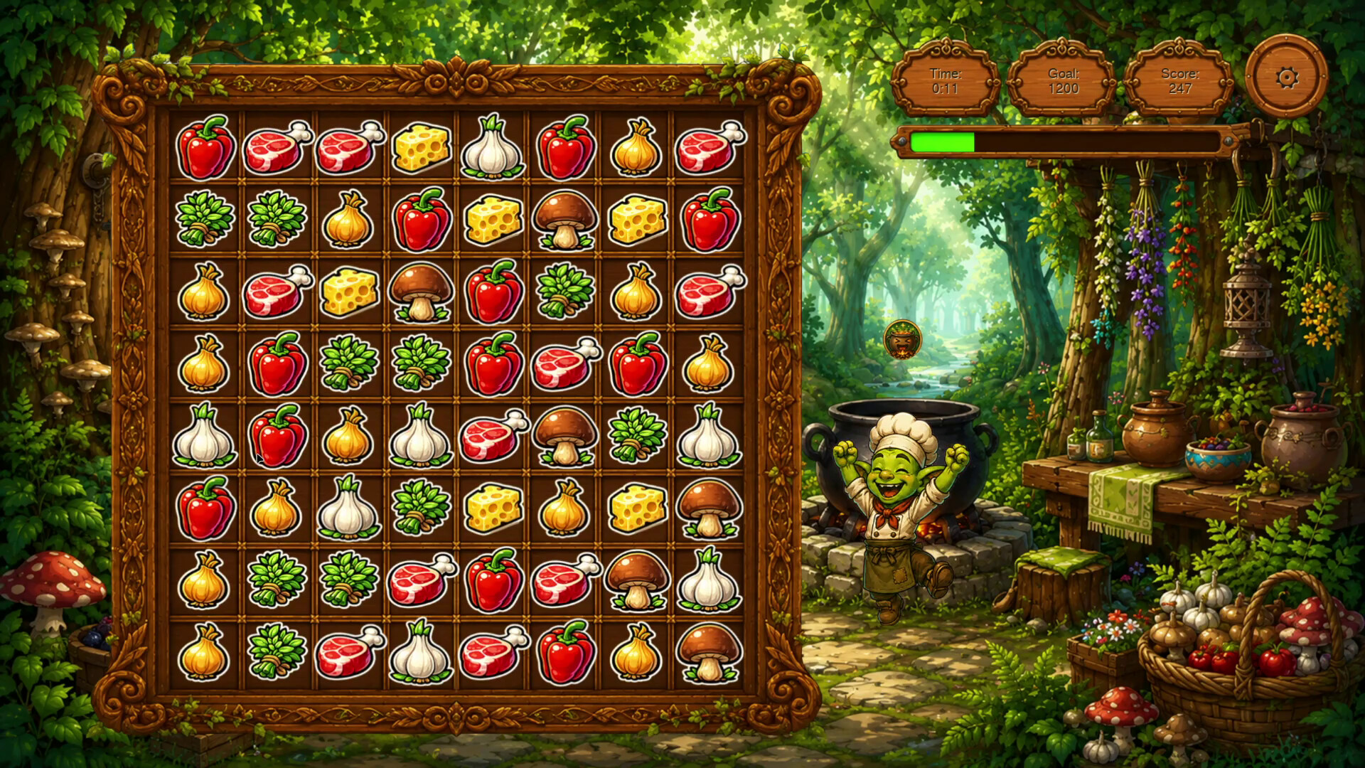 Goblin and Recipes: Match-3 Adventure screenshot 5