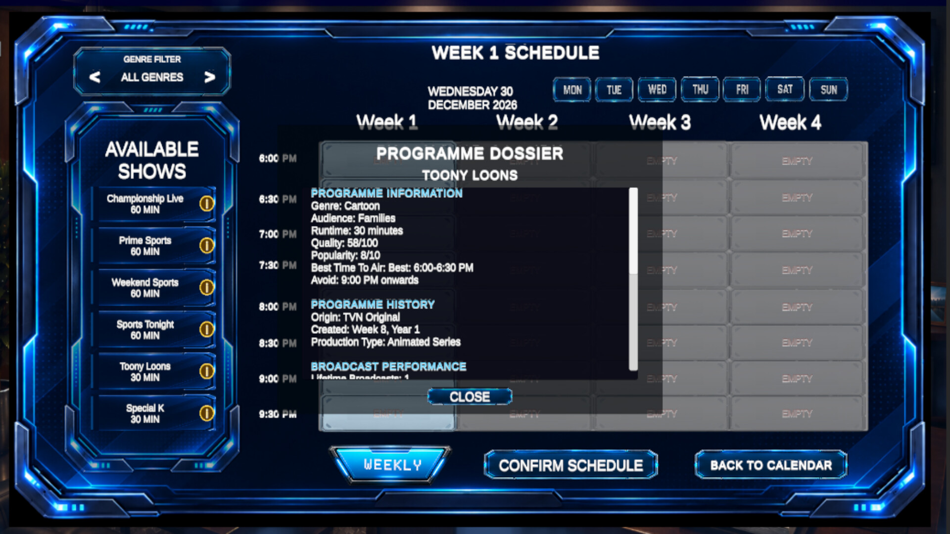 TV Network Simulator screenshot 3