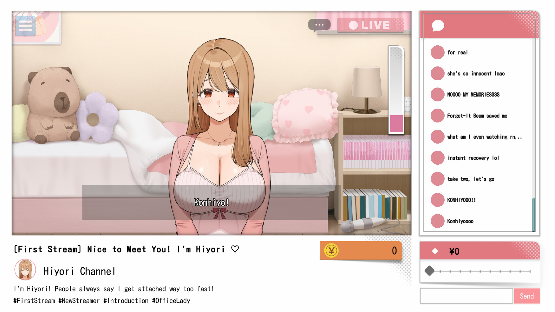 Can-do Streamer Hiyori-chan (No lewd comments please!) screenshot 1