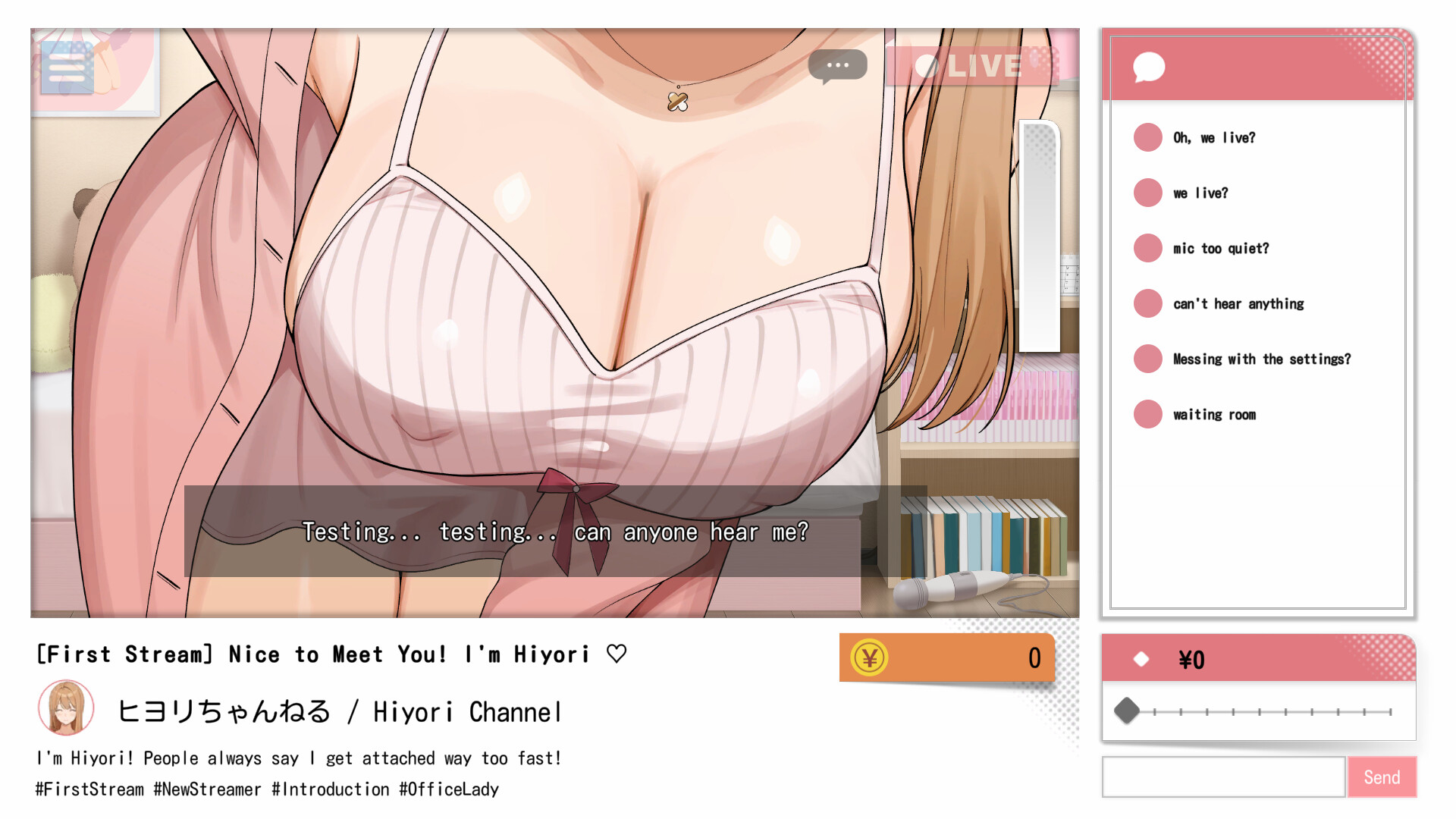 Can-do Streamer Hiyori-chan (No lewd comments please!) screenshot 3
