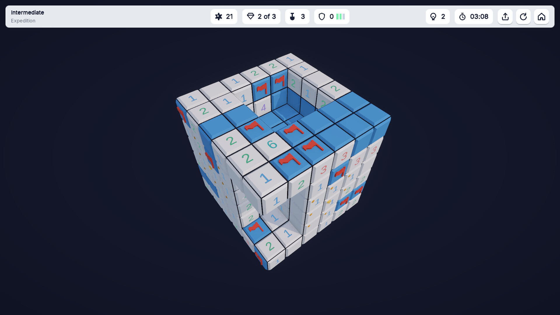 Cube Sweeper: 3D Minesweeper screenshot 2