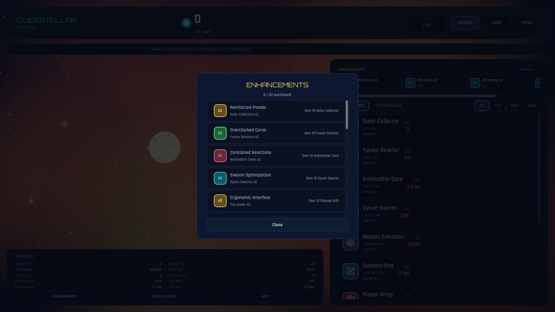 Clickstellar screenshot 5