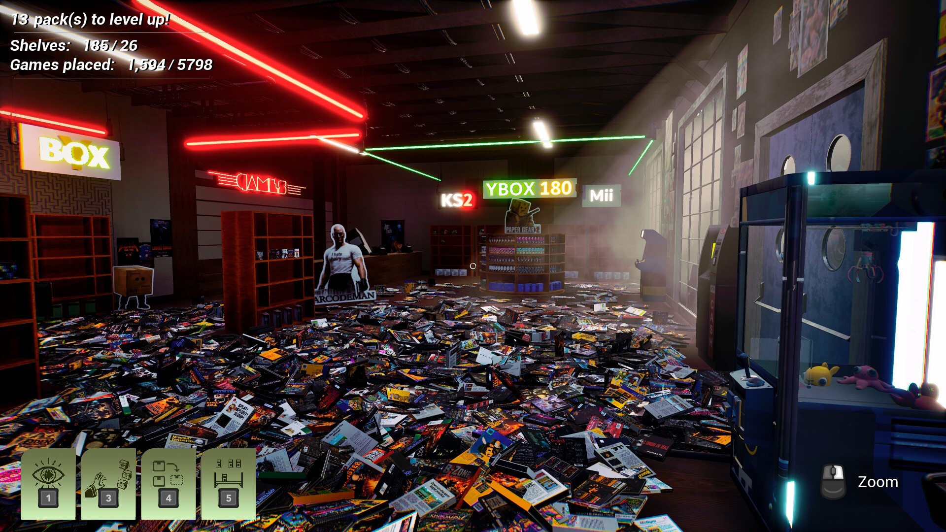 MY CAT SCATTERED GAMES: Tidy Videogame Supermarket trailer