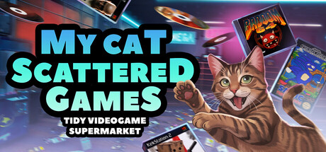 Cover art from MY CAT SCATTERED GAMES: Tidy Videogame Supermarket