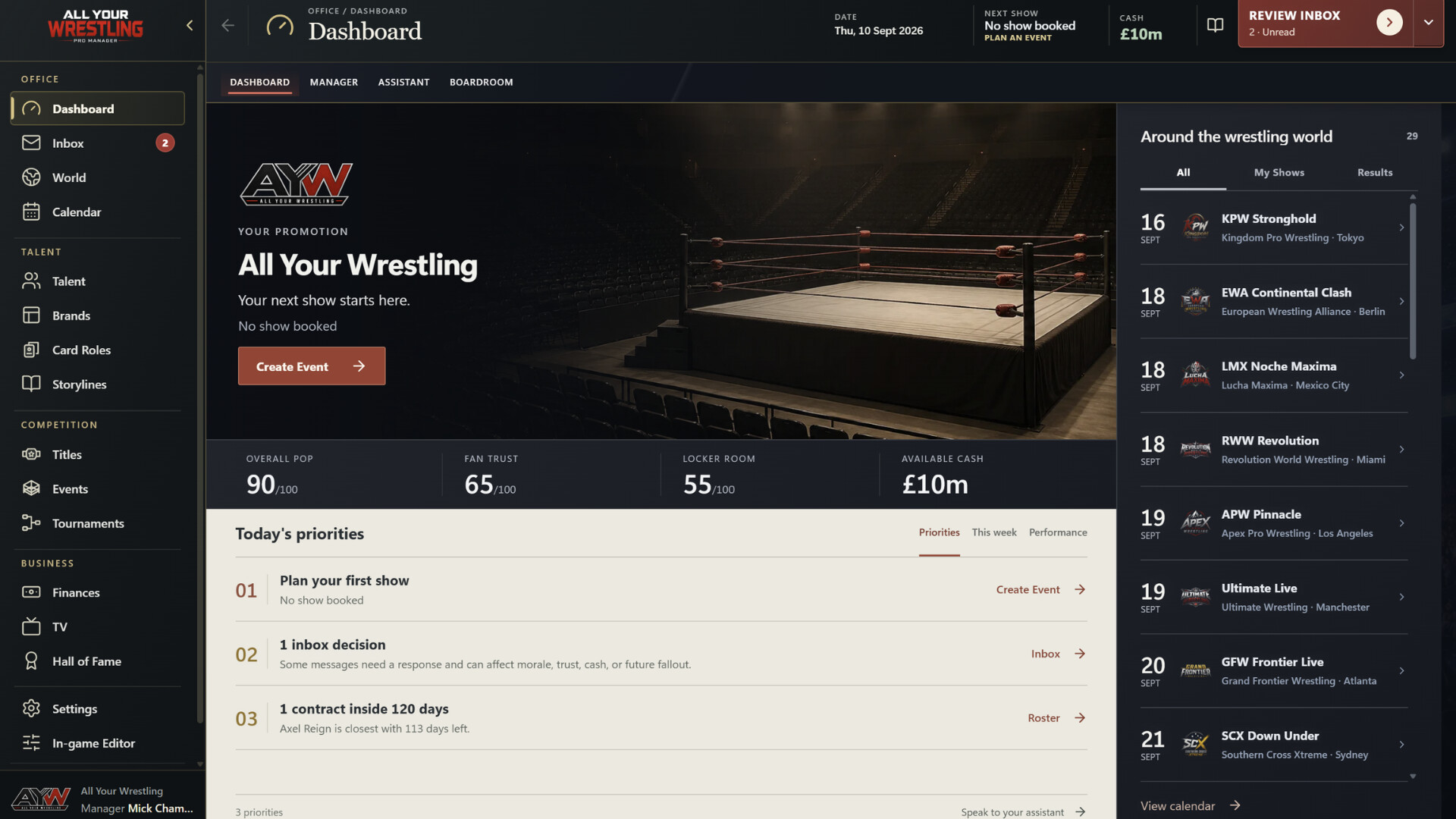 All Your Wrestling Pro Manager screenshot 3