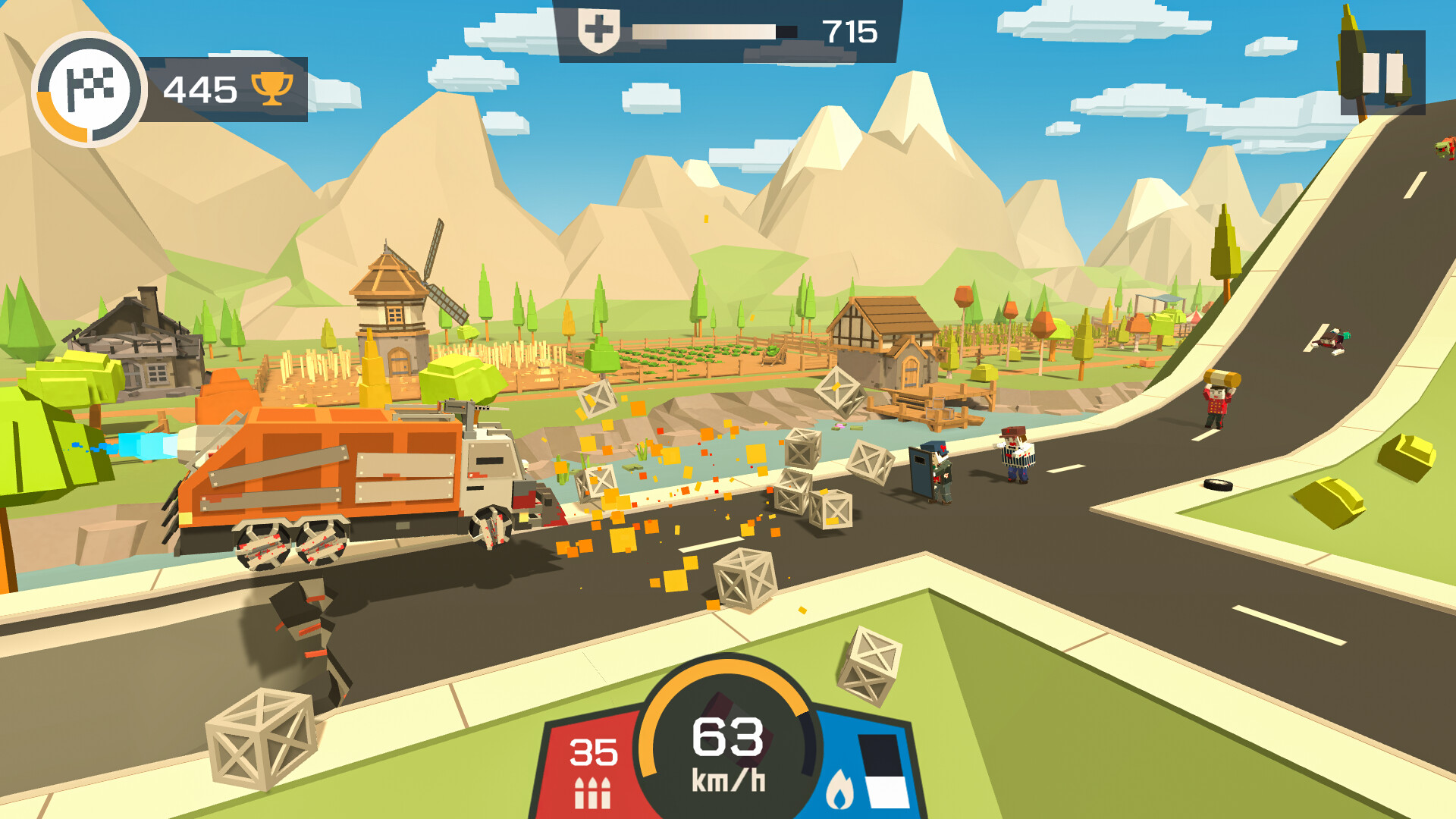 Zombie Derby: Blocky Roads trailer