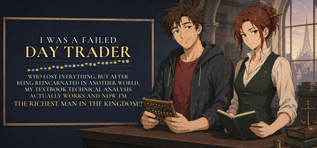 Cover art from I Was a Failed Day Trader Who Lost Everything, But After Being Reincarnated in Another World, My Textbook Technical Analysis Actually Works and Now I'm the Richest Man in the Kingdom!?