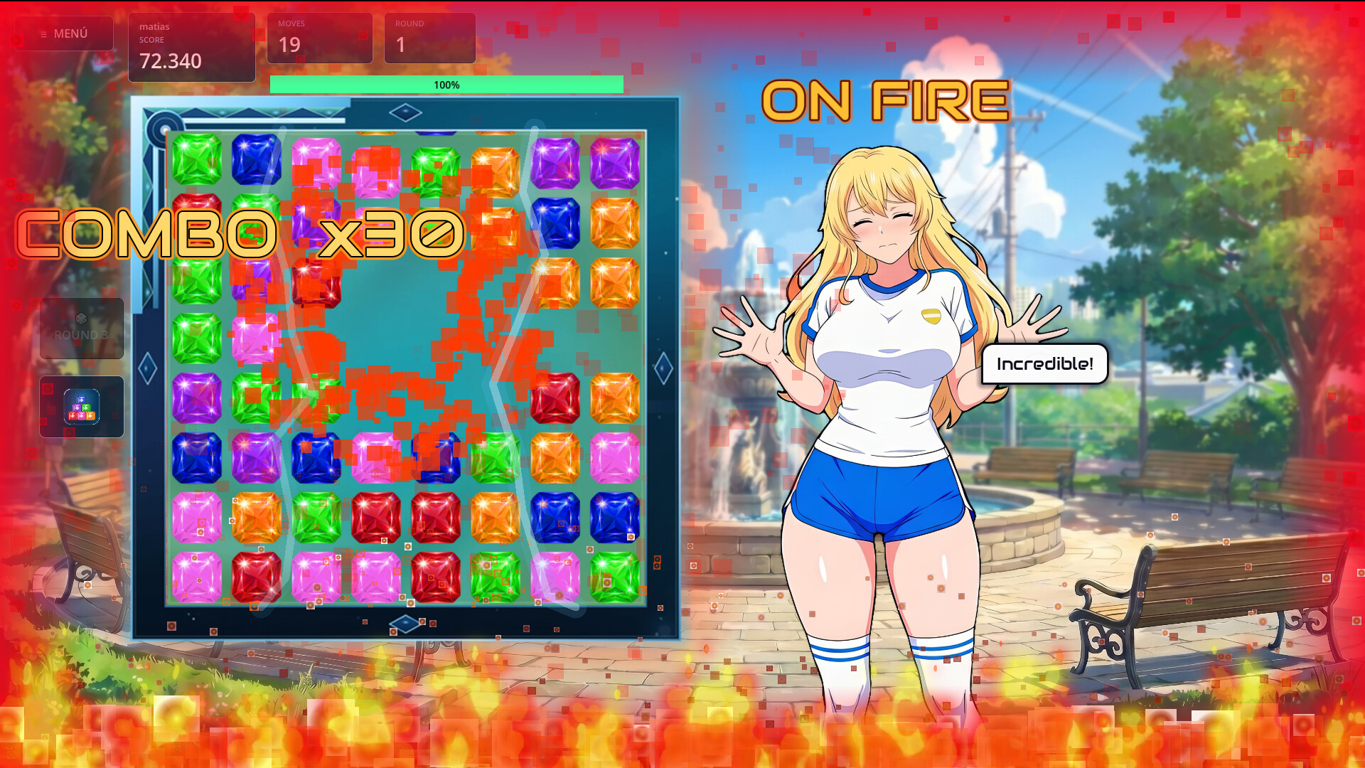 Gem Match: The Challenge of the 8 Queens screenshot 2