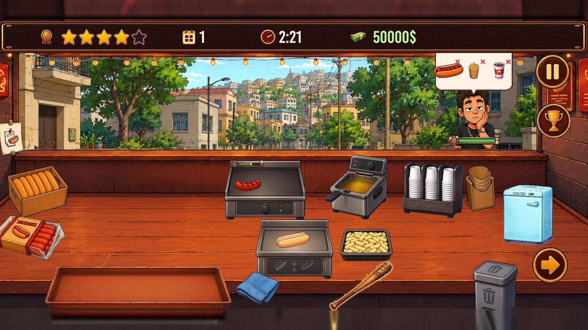 Hot Dog Simulator: Food Truck trailer