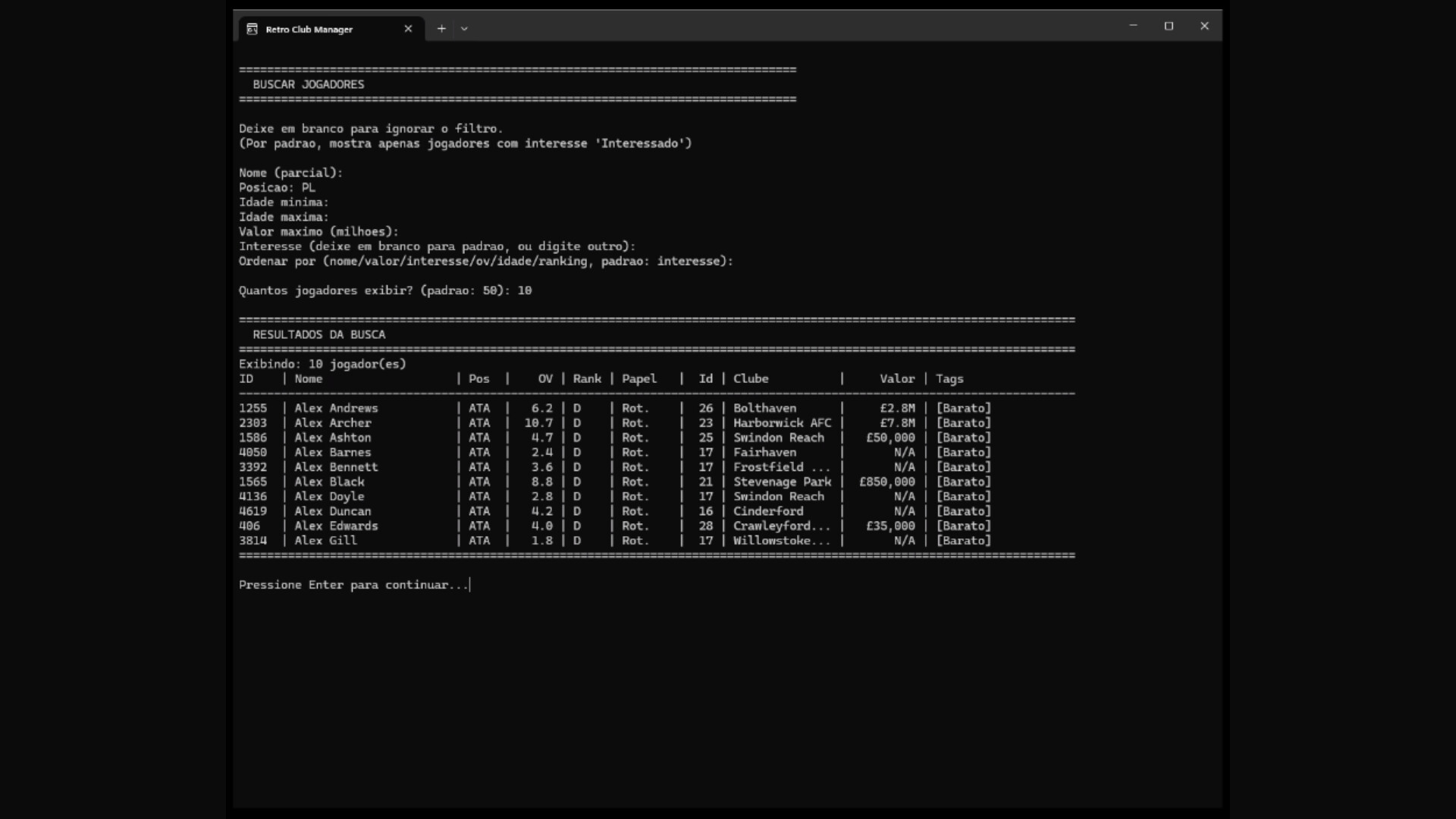 Retro Club Manager screenshot 3