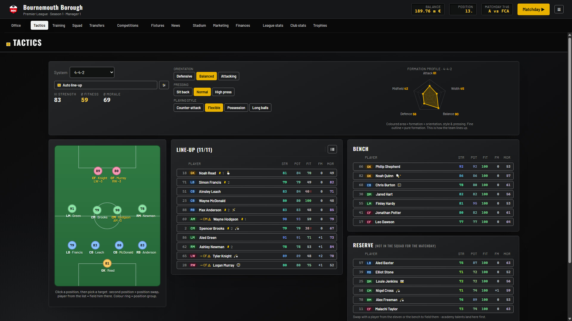 HALFTIME Manager screenshot 4
