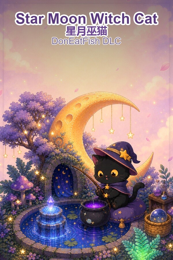 DonEatFish - Star Moon Witch Cat